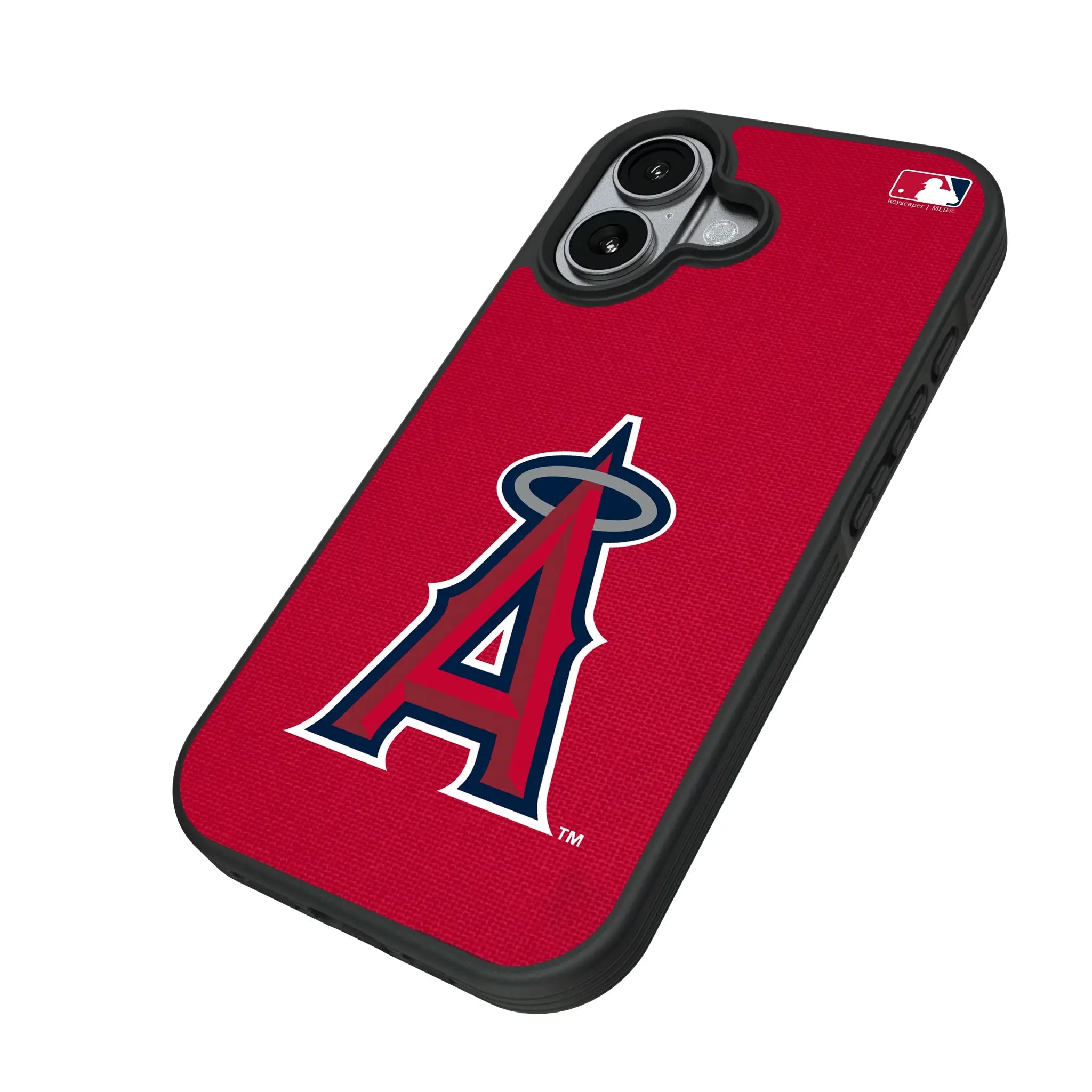 Los Angeles Angels Solid iPhone Bump Phone Case for Apple iPhone - Isometric View#Device_iPhone 17