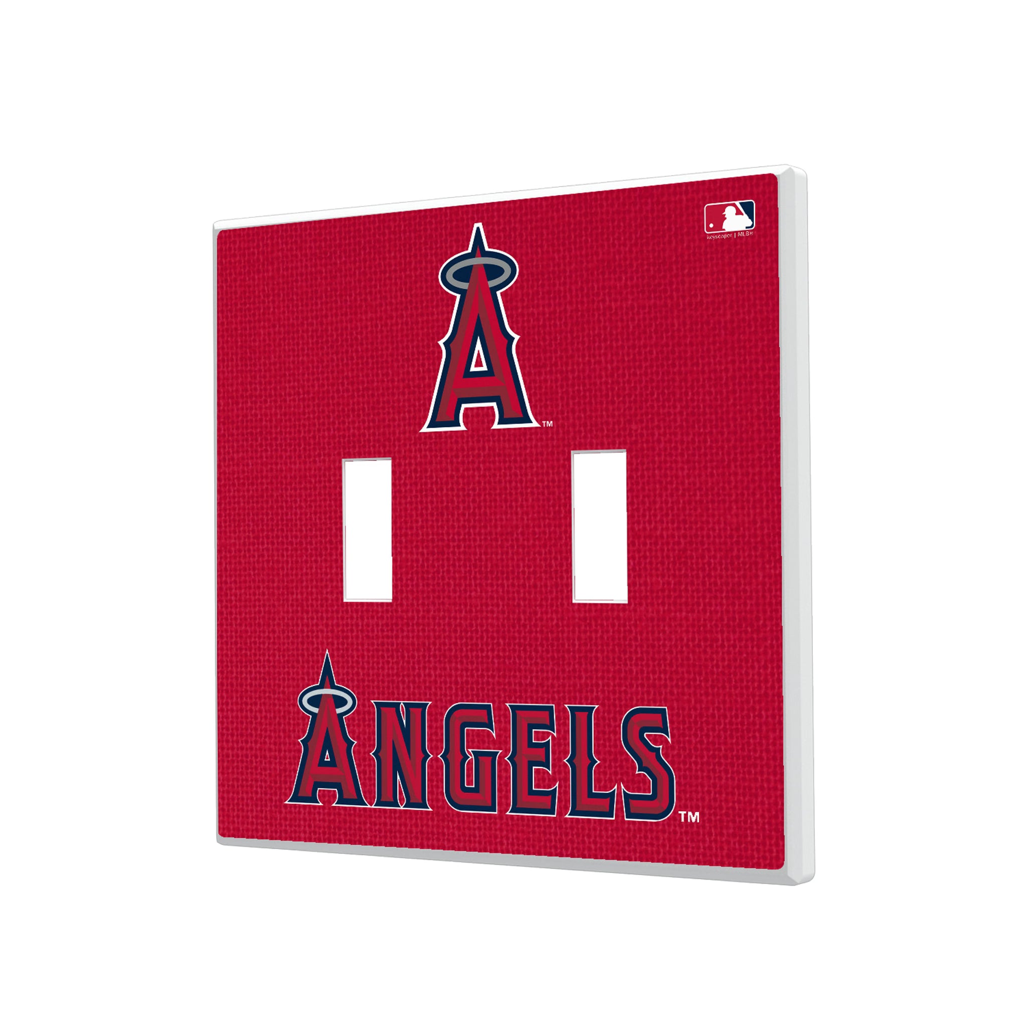 Los Angeles Angels Solid Hidden-Screw Light Switch Plate#Style_Double Toggle