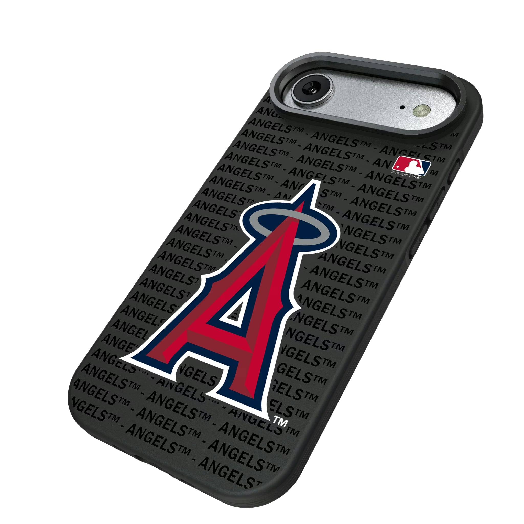 Los Angeles Angels Text Backdrop iPhone Bump Phone Case for Apple iPhone - Isometric View#Device_iPhone Air