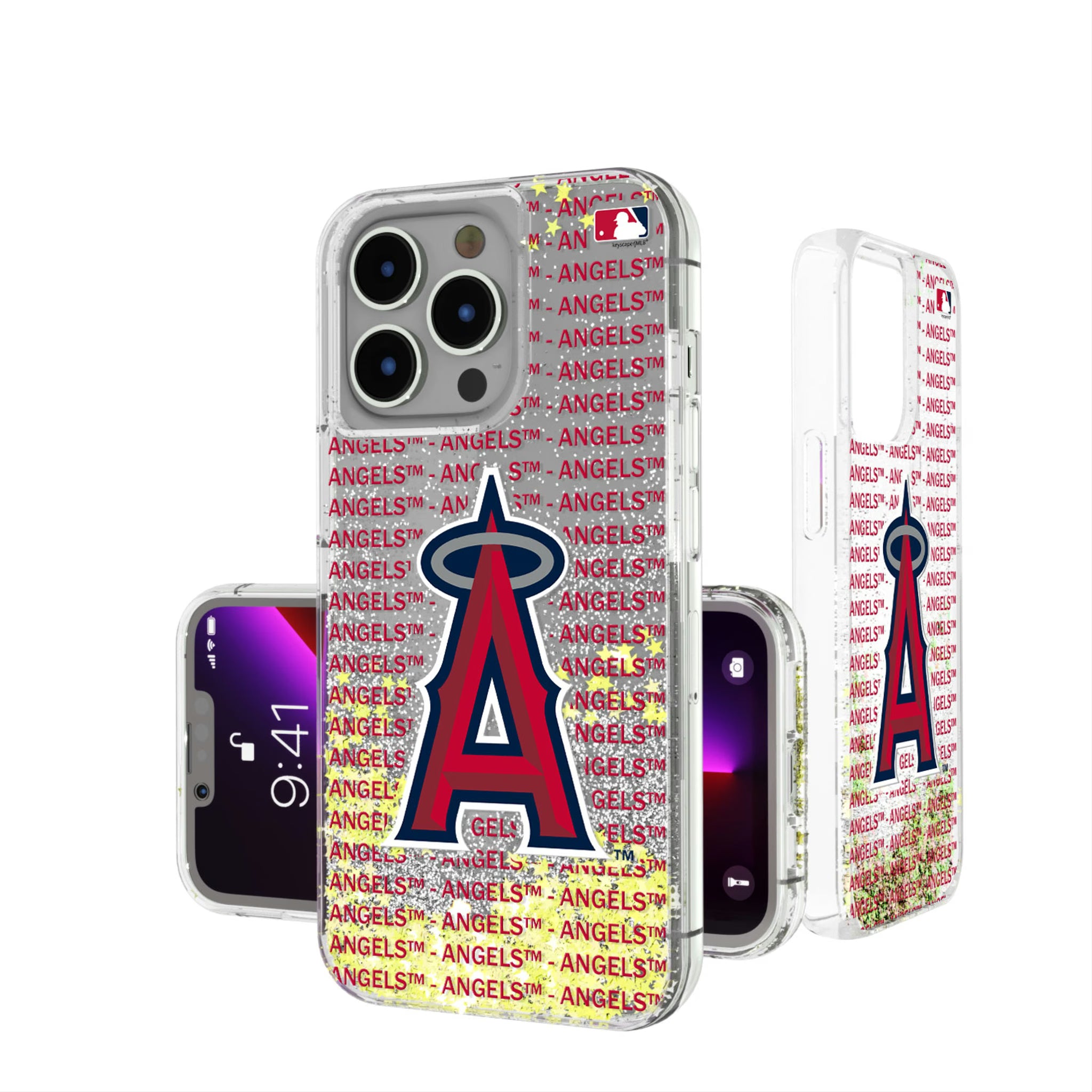 Los Angeles Angels Text Backdrop iPhone Glitter Phone Case for Apple iPhone