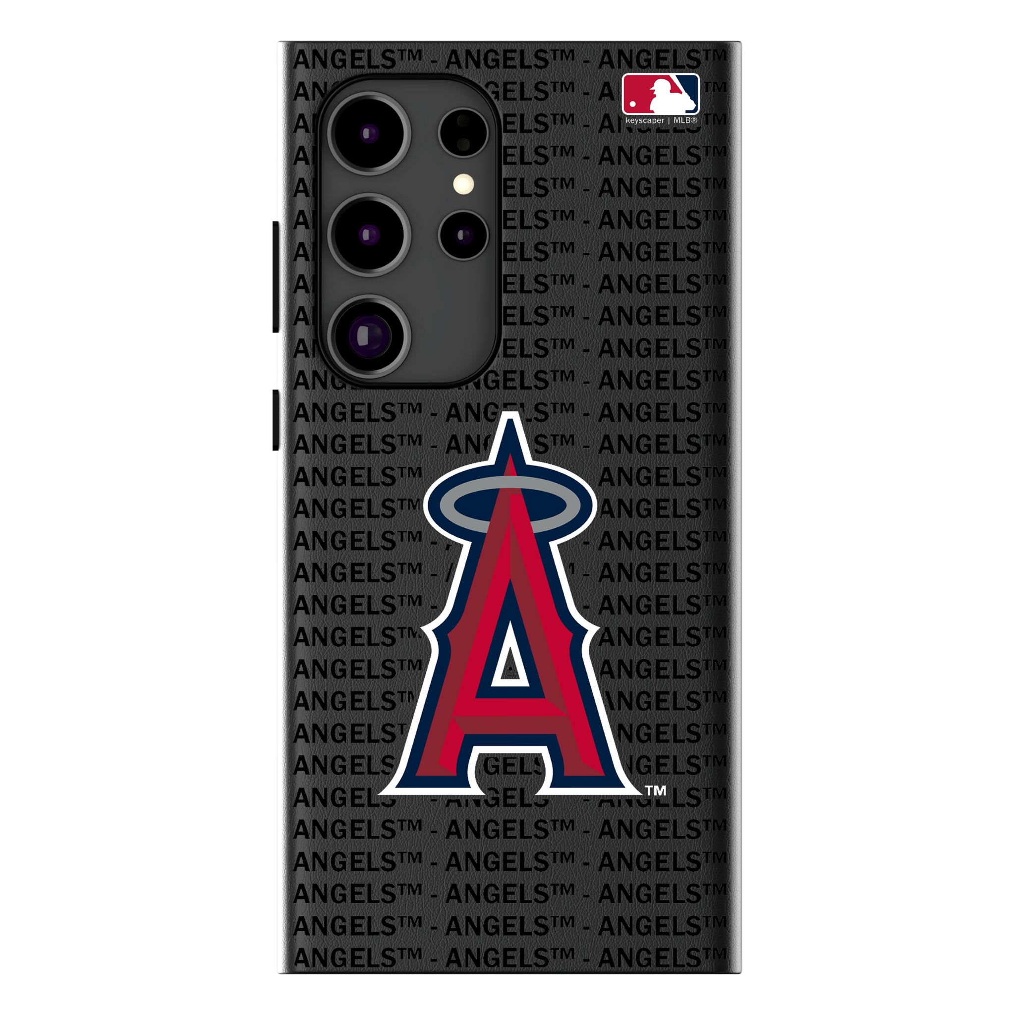 Los Angeles Angels Text Backdrop Galaxy MagSafe Compatible Phone Case for Samsung Galaxy