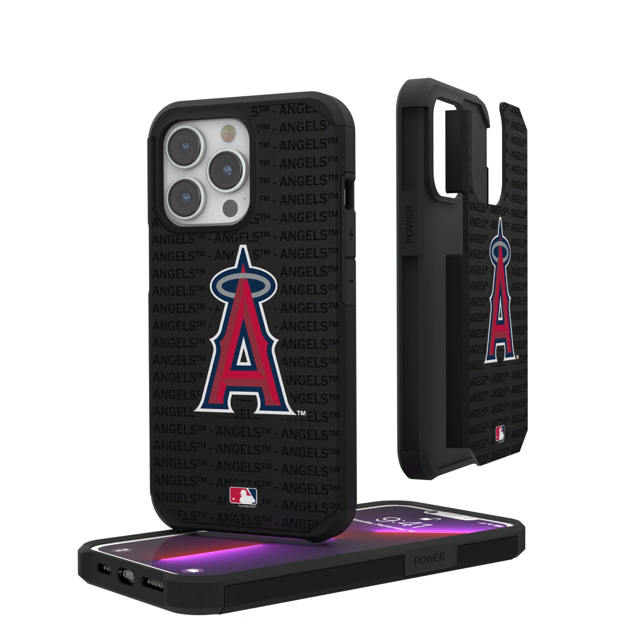 Los Angeles Angels Text Backdrop iPhone Rugged Phone Case for Apple iPhone