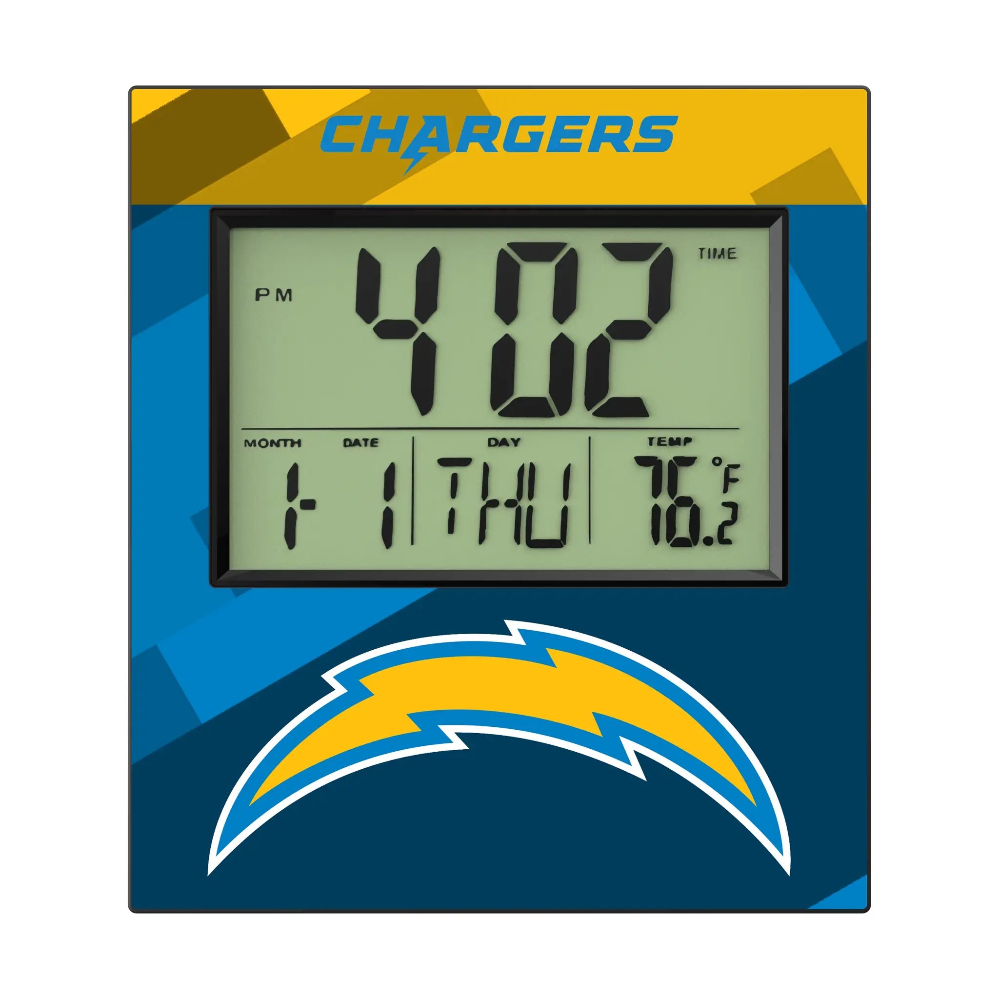 Los Angeles Chargers Color Block Wall Clock