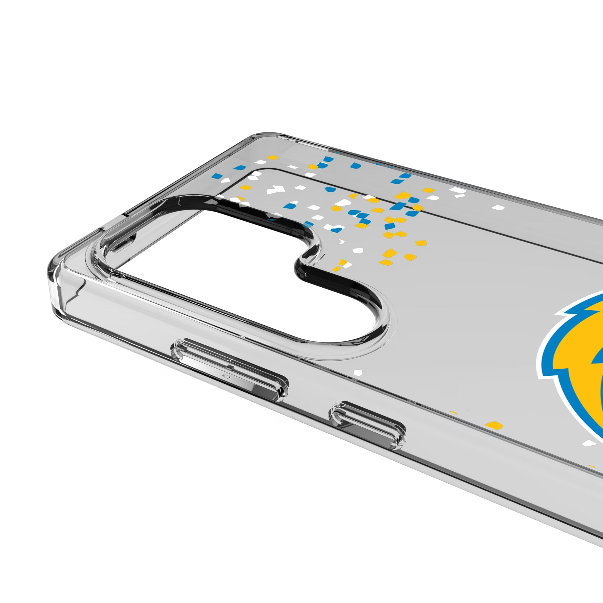 Los Angeles Chargers Confetti Galaxy Clear Phone Case for Samsung Galaxy - Detail