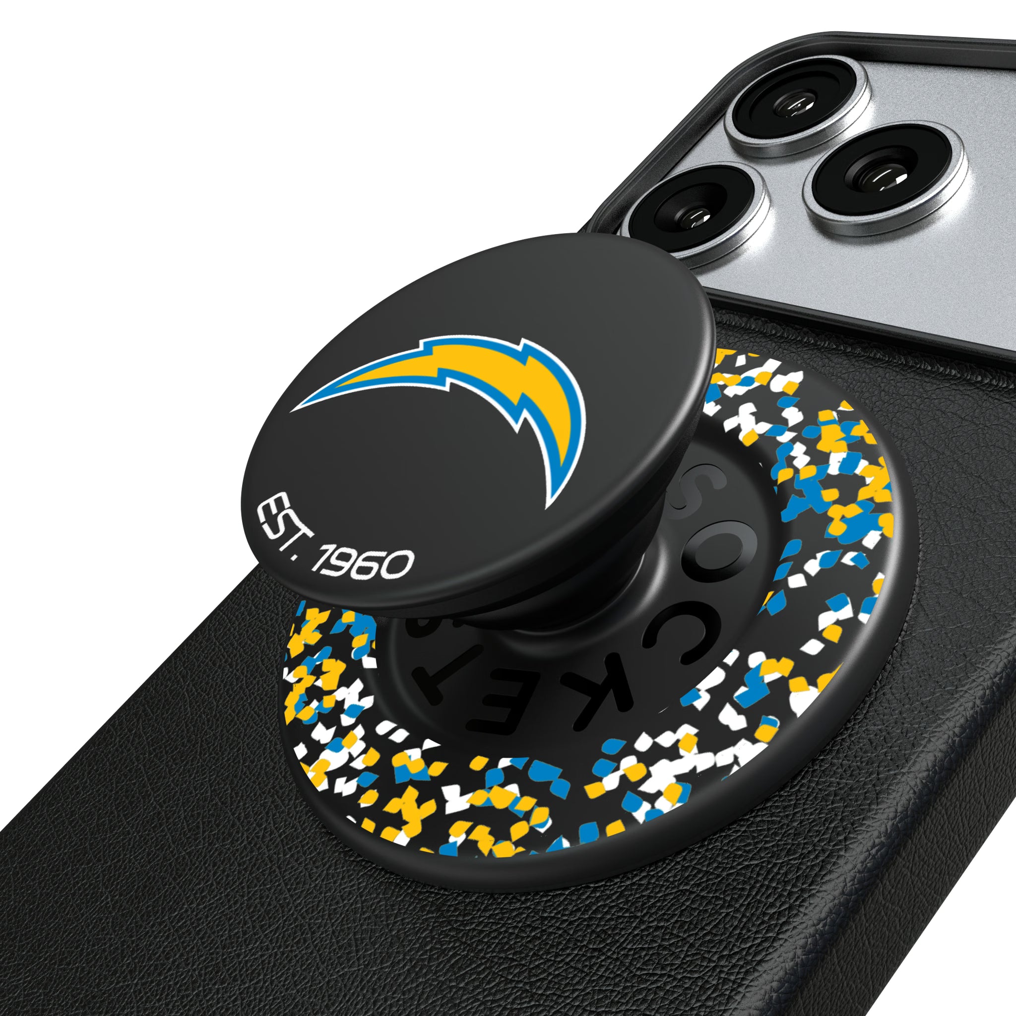 Los Angeles Chargers Confetti Popsockets Round Magnetic