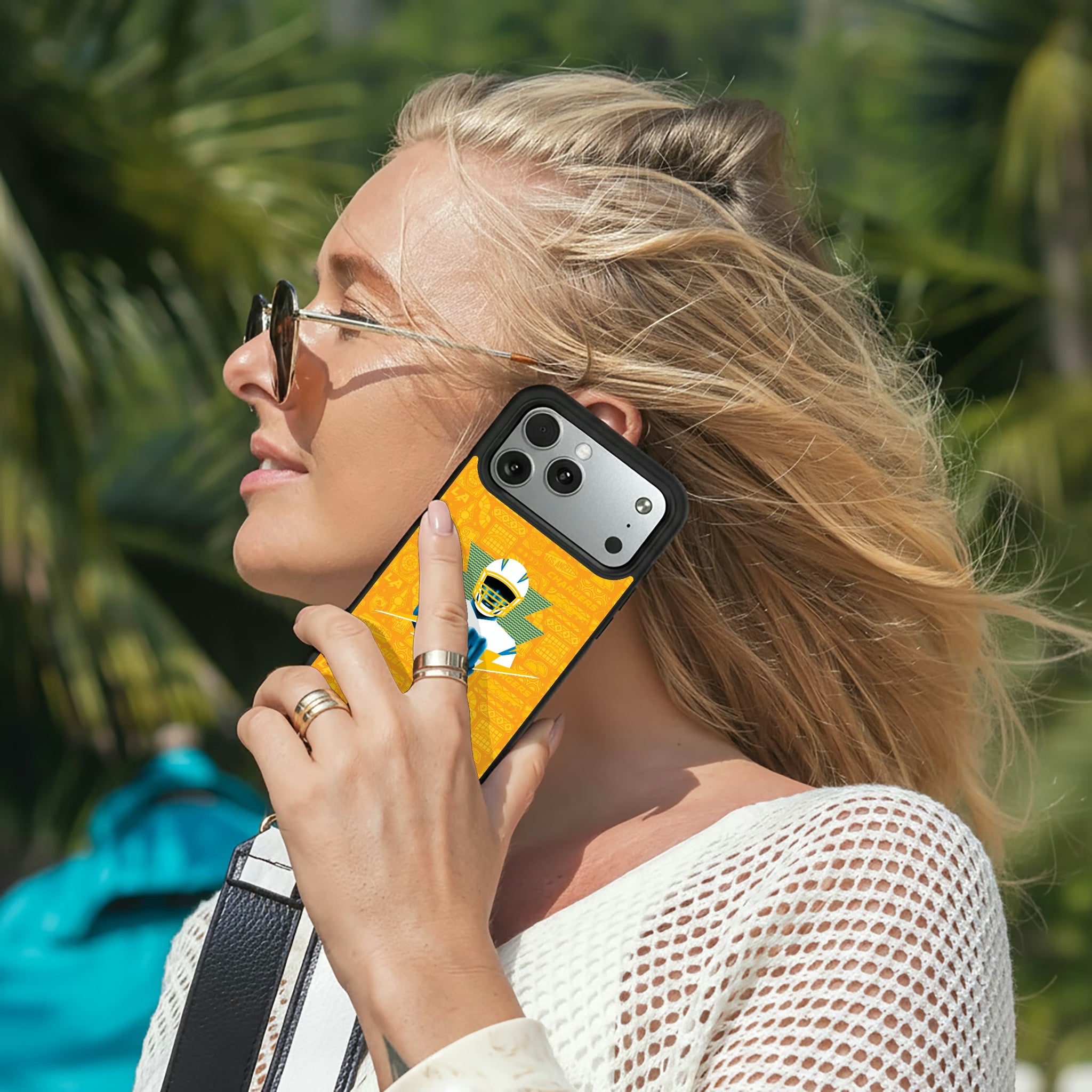 Los Angeles Chargers Deco iPhone Bump Phone Case for Apple iPhone - Lifestyle#Device_iPhone 17 Pro Max