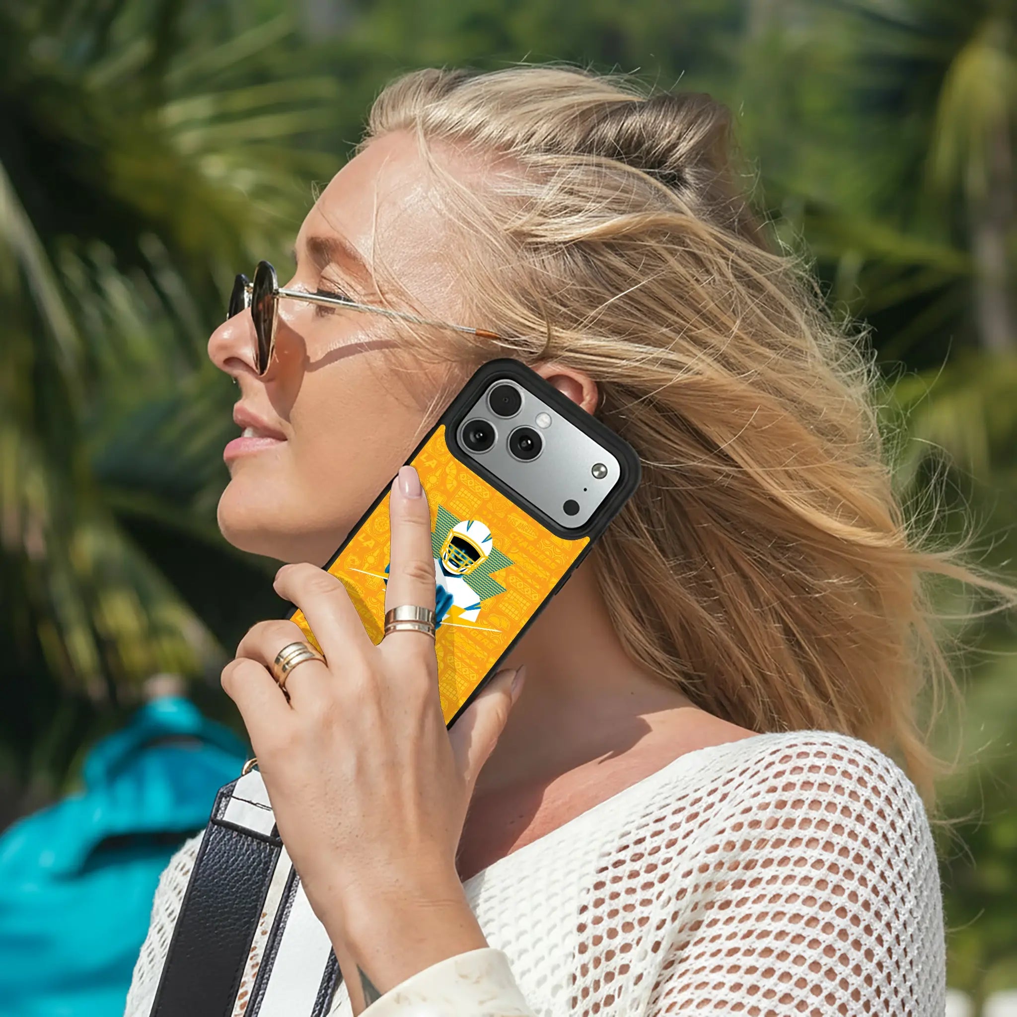 Los Angeles Chargers Deco iPhone Bump Phone Case for Apple iPhone - Lifestyle#Device_iPhone 17 Pro Max