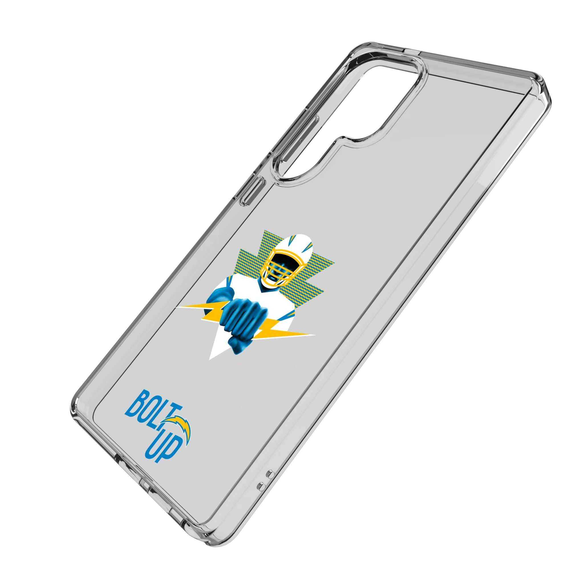 Los Angeles Chargers Deco Galaxy Clear Phone Case for Samsung Galaxy - Isometric View