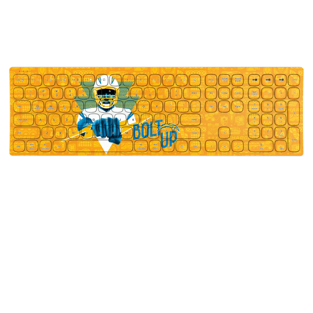 Los Angeles Chargers Deco KKB605 Curved Wireless Keyboard