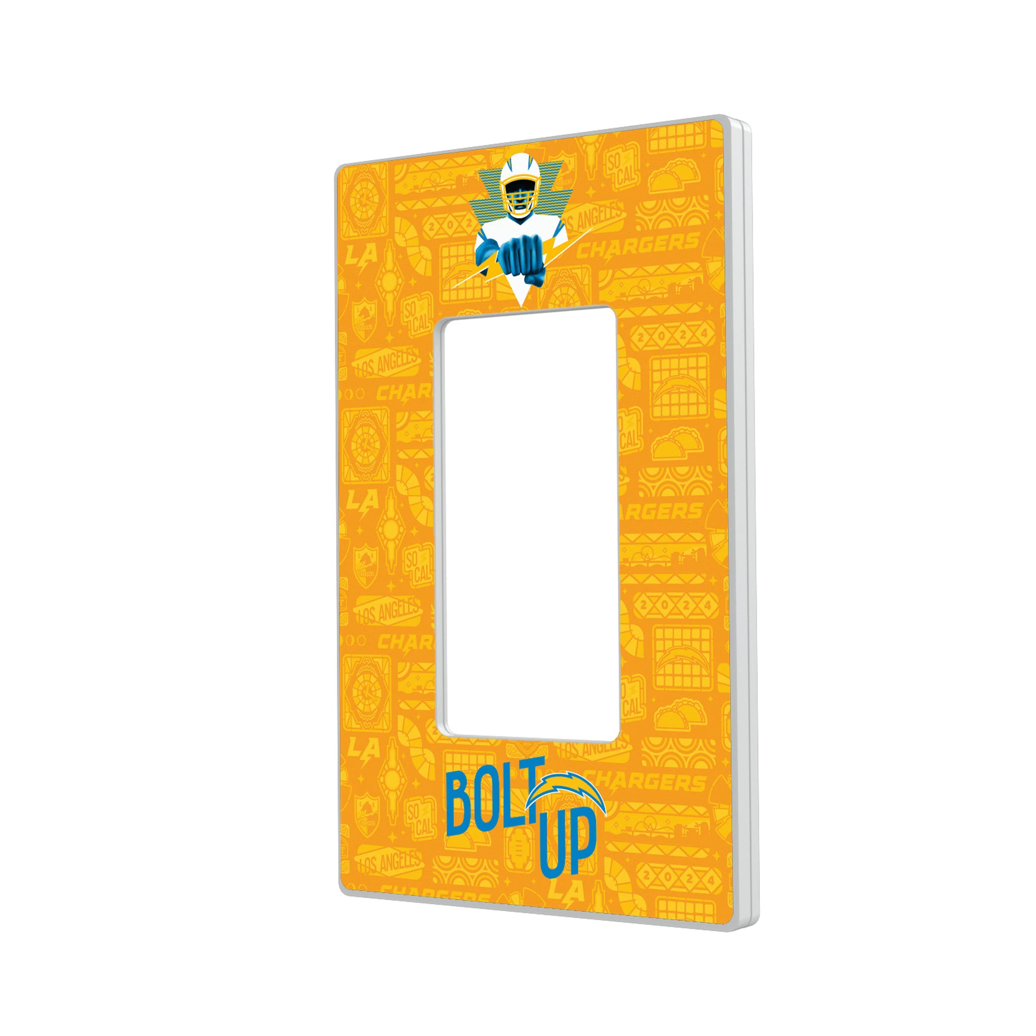 Los Angeles Chargers Deco Hidden-Screw Light Switch Plate#Style_Single Rocker