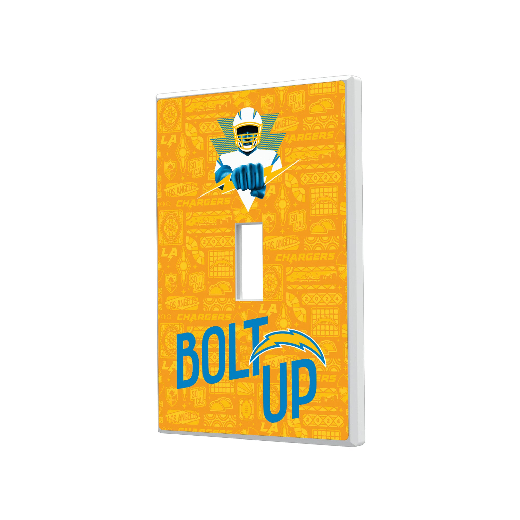 Los Angeles Chargers Deco Hidden-Screw Light Switch Plate#Style_Single Toggle