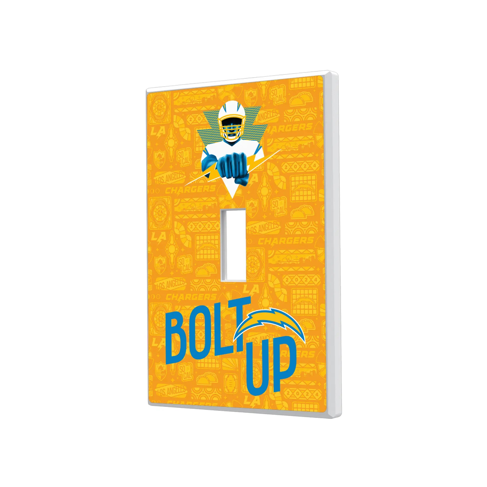 Los Angeles Chargers Deco Hidden-Screw Light Switch Plate#Style_Single Toggle