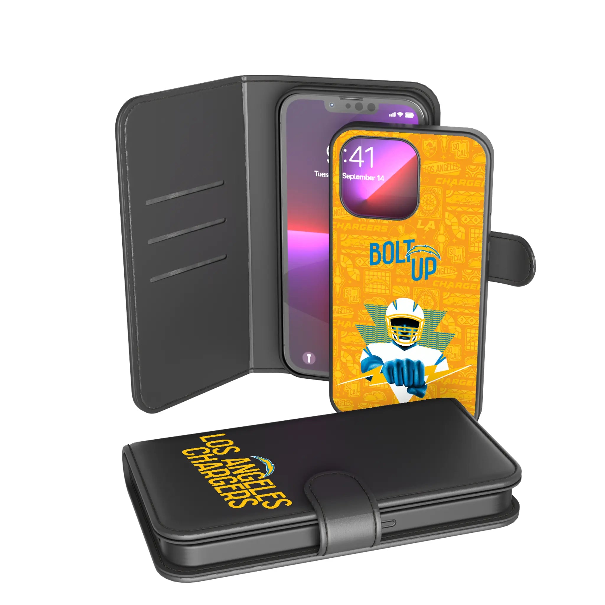 Los Angeles Chargers Deco iPhone Wallet Phone Case for Apple iPhone
