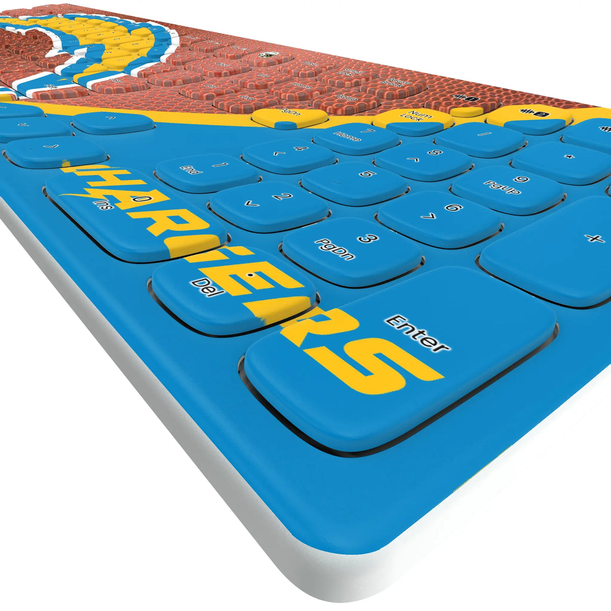 Los Angeles Chargers Football KKB605 Curved Wireless Keyboard - Detail