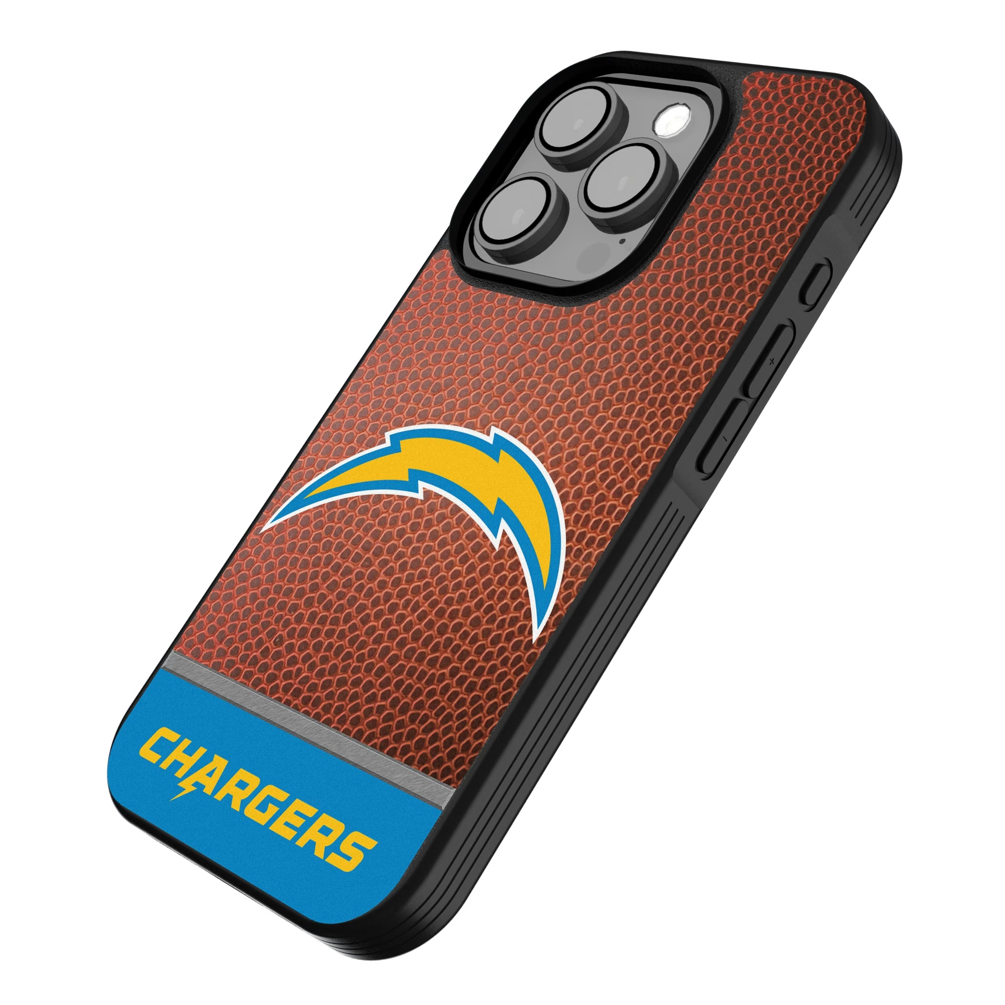Los Angeles Chargers Football Wordmark iPhone Bump Phone Case for Apple iPhone - Isometric View