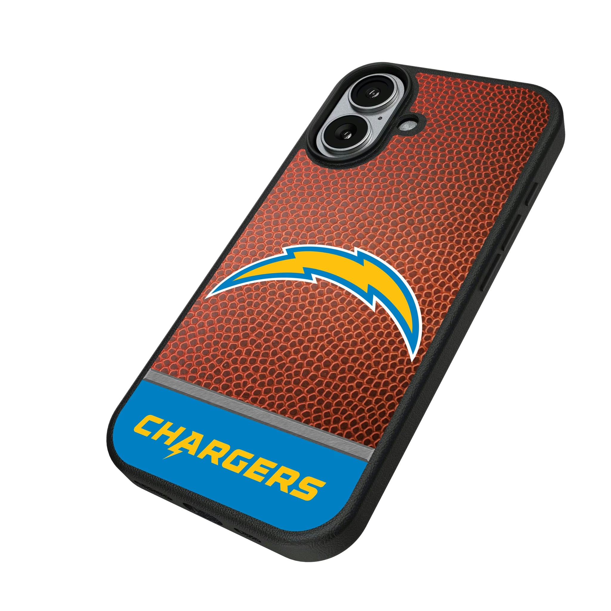 Los Angeles Chargers Football Wordmark iPhone MagSafe Compatible Phone Case for Apple iPhone - Isometric View#Device_iPhone 17