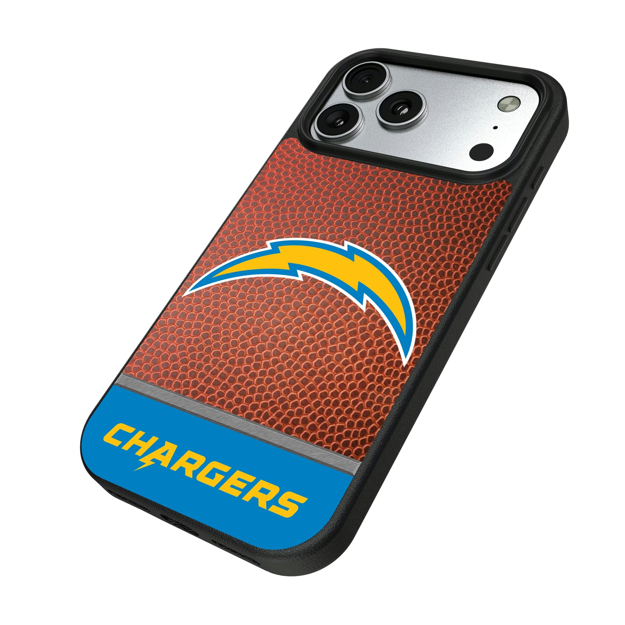 Los Angeles Chargers Football Wordmark iPhone MagSafe Compatible Phone Case for Apple iPhone - Isometric View#Device_iPhone 17 Pro Max