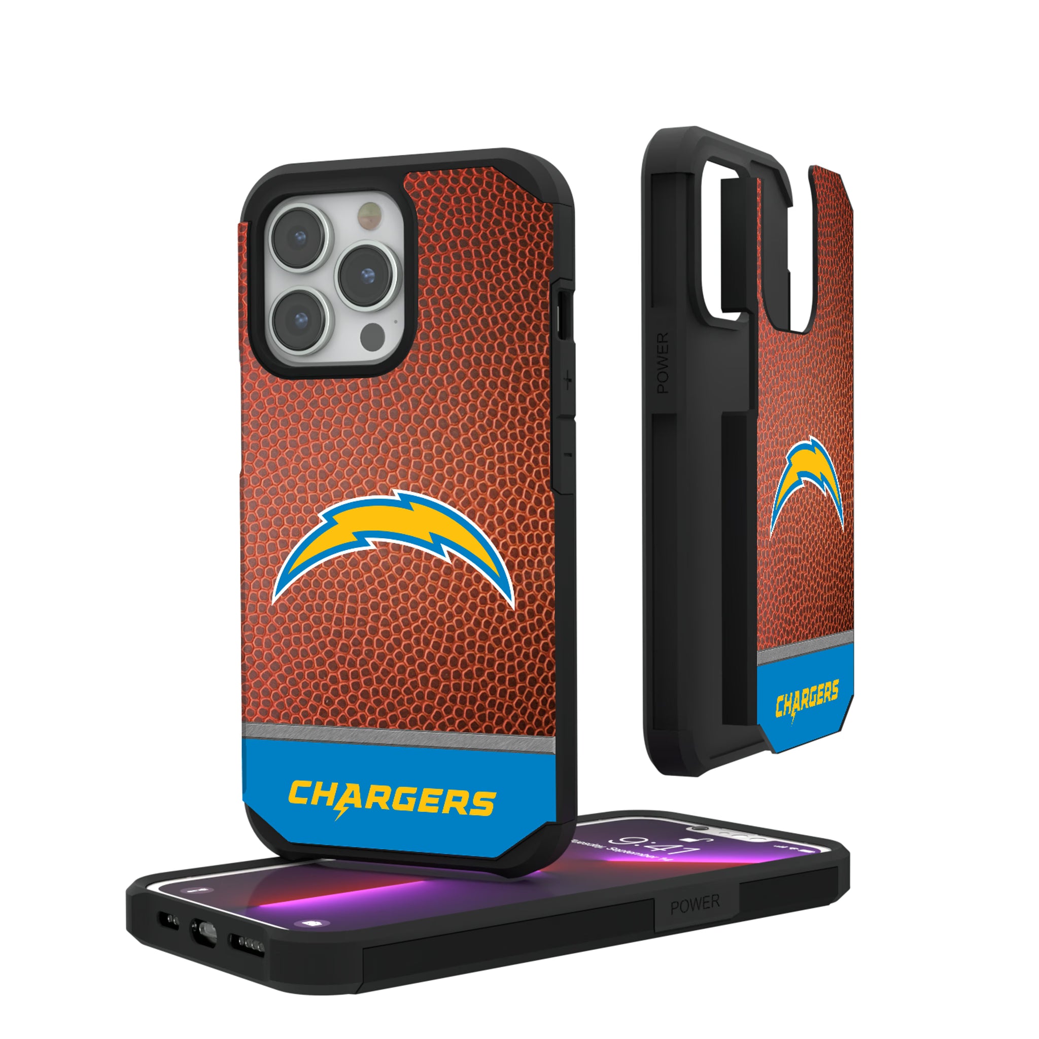 Los Angeles Chargers Football Wordmark iPhone Rugged Phone Case for Apple iPhone