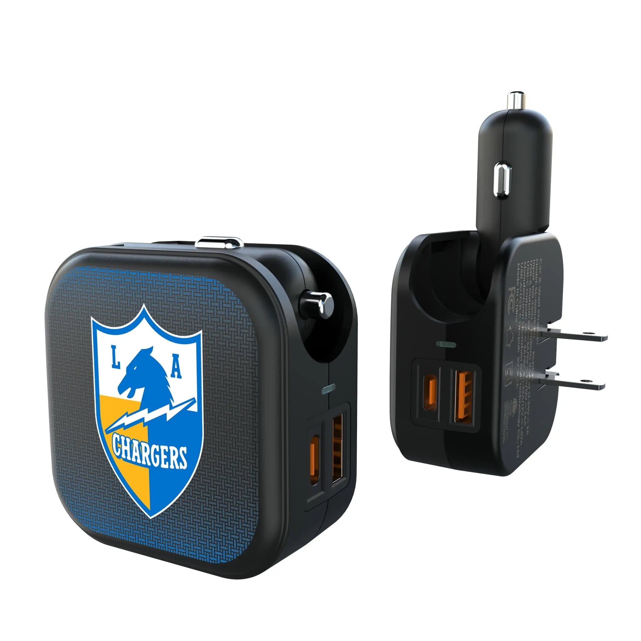 Los Angeles Chargers Historic Collection Linen 2 in 1 USB A/C Charger