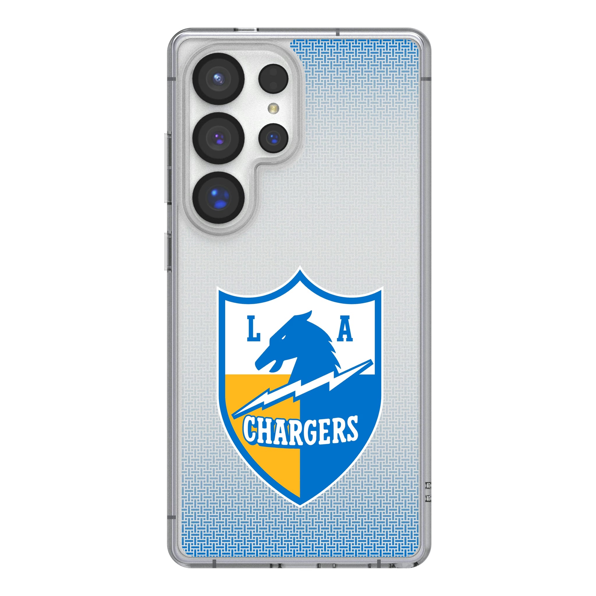 Los Angeles Chargers Historic Collection Linen Galaxy Clear Phone Case for Samsung Galaxy