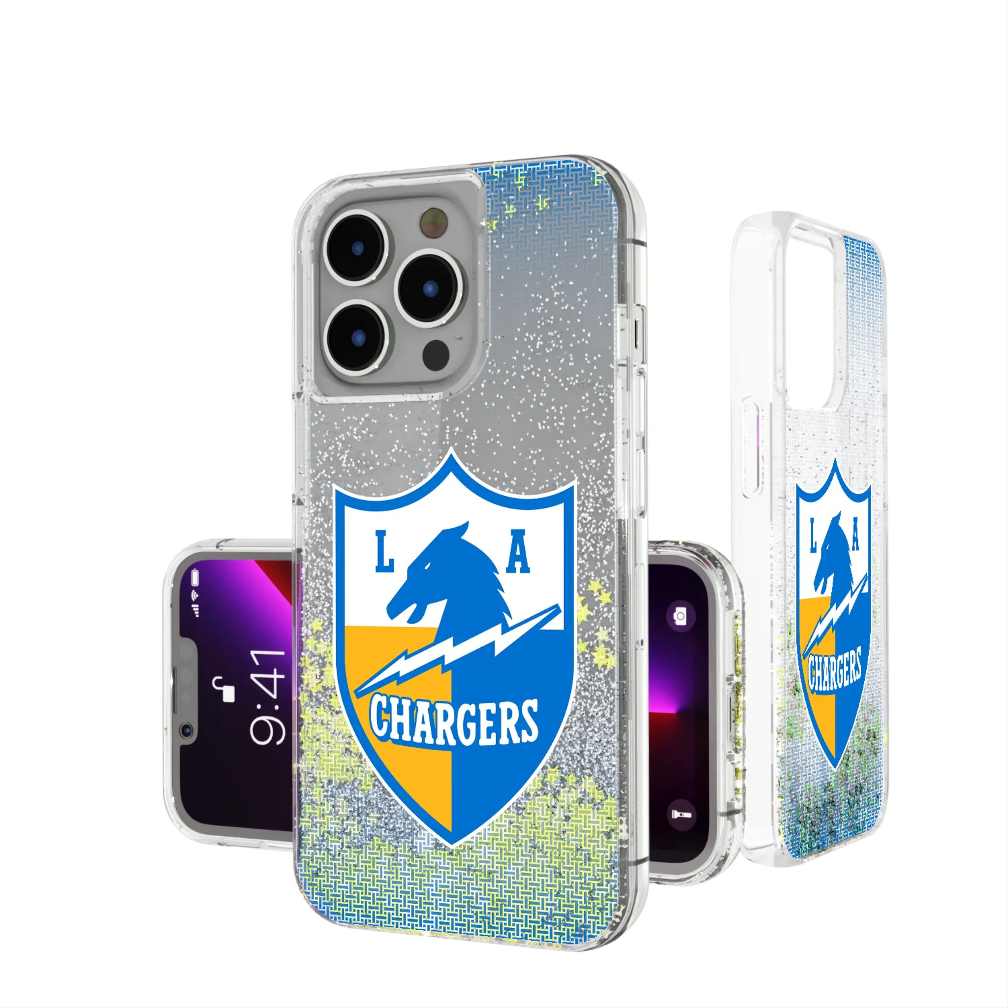 Los Angeles Chargers Historic Collection Linen iPhone Glitter Phone Case for Apple iPhone