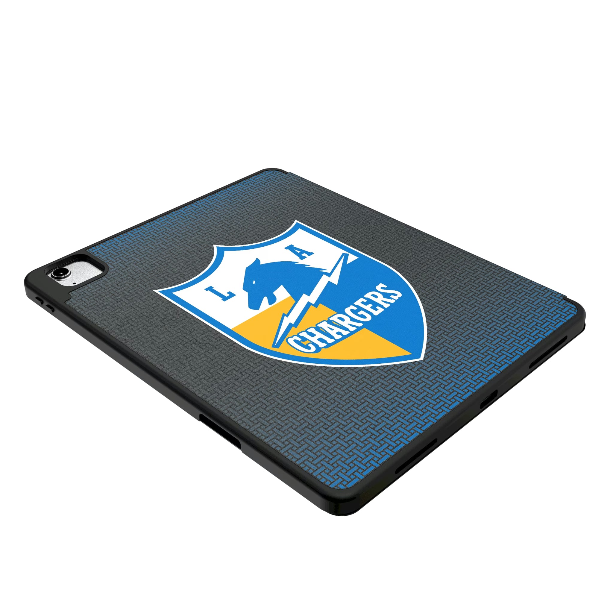 Los Angeles Chargers Historic Collection Linen iPad Tablet Case for Apple iPad - Isometric View