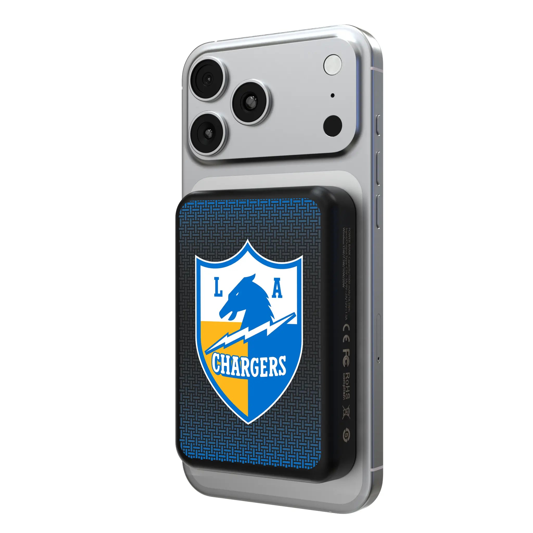 Los Angeles Chargers Historic Collection Linen Wireless Mag Power Bank