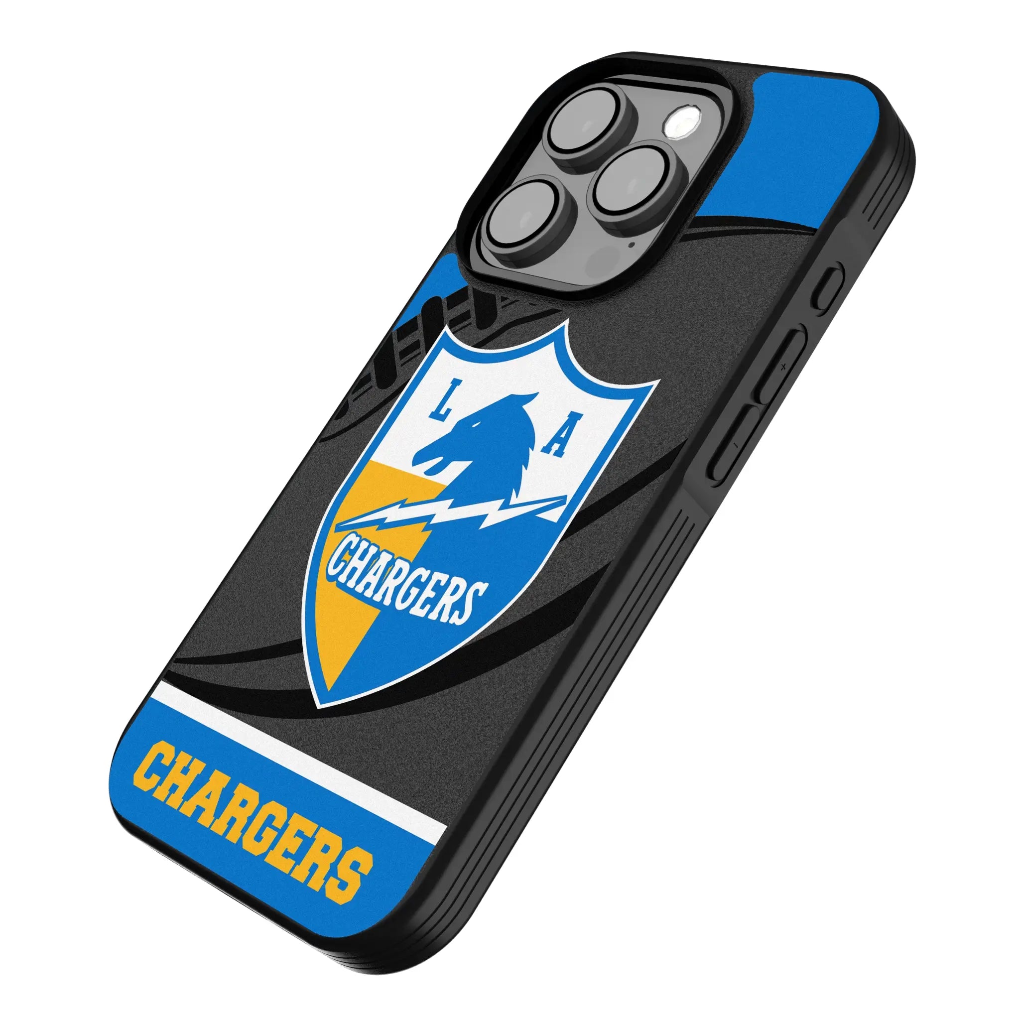 Los Angeles Chargers Historic Collection Passtime iPhone Bump Phone Case for Apple iPhone - Isometric View