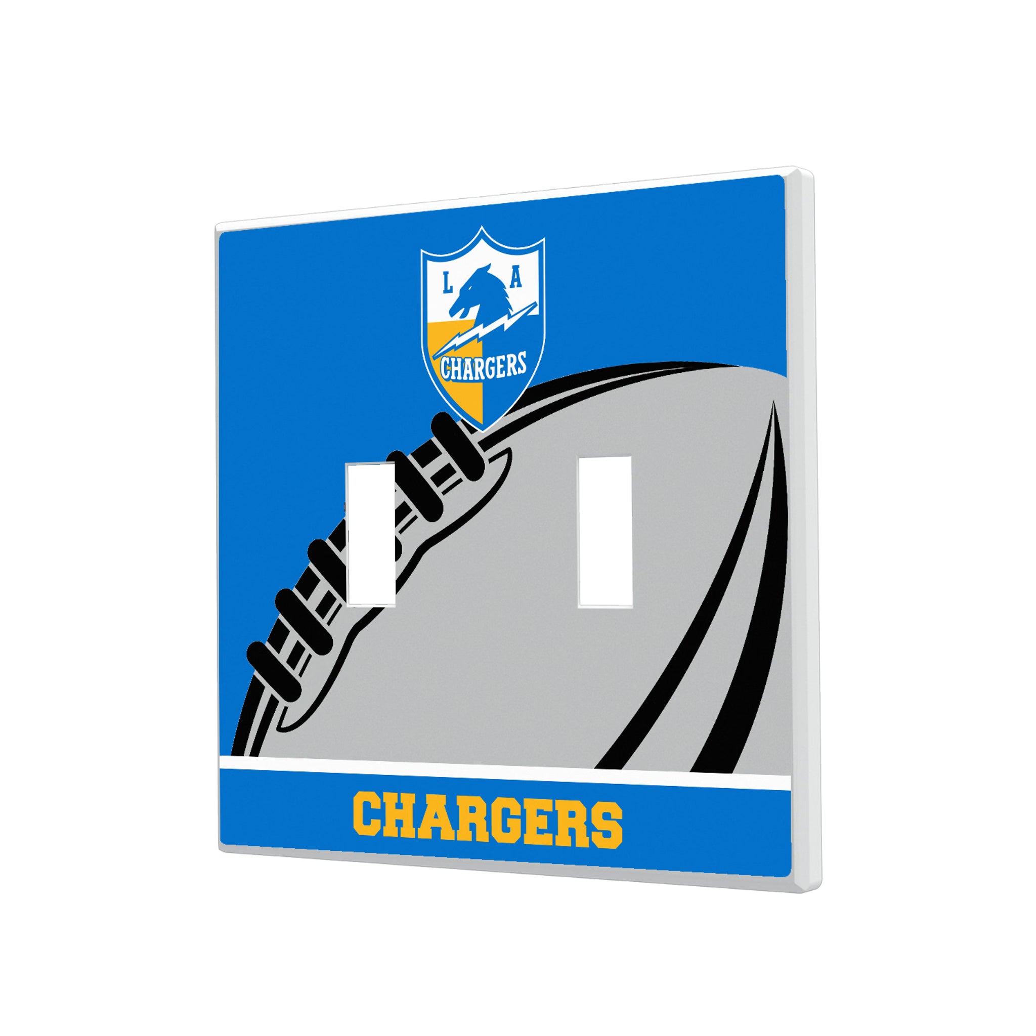 Los Angeles Chargers Historic Collection Passtime Hidden-Screw Light Switch Plate#Style_Double Toggle