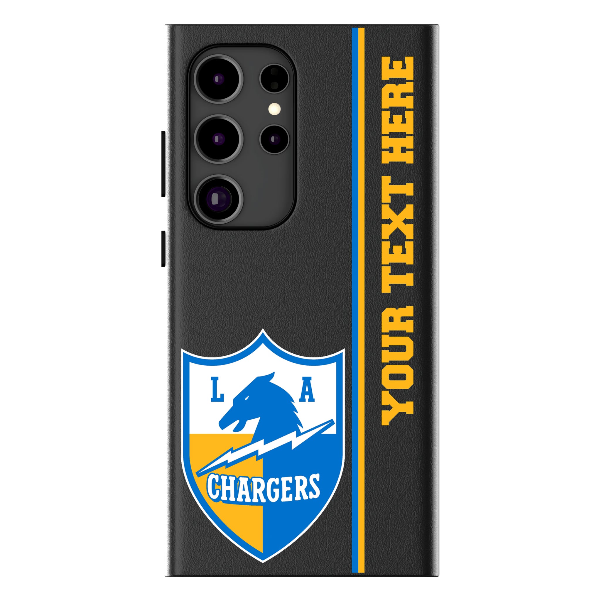 Los Angeles Chargers Historic Collection Personalized Sidebard Galaxy MagSafe Compatible Phone Case for Samsung Galaxy