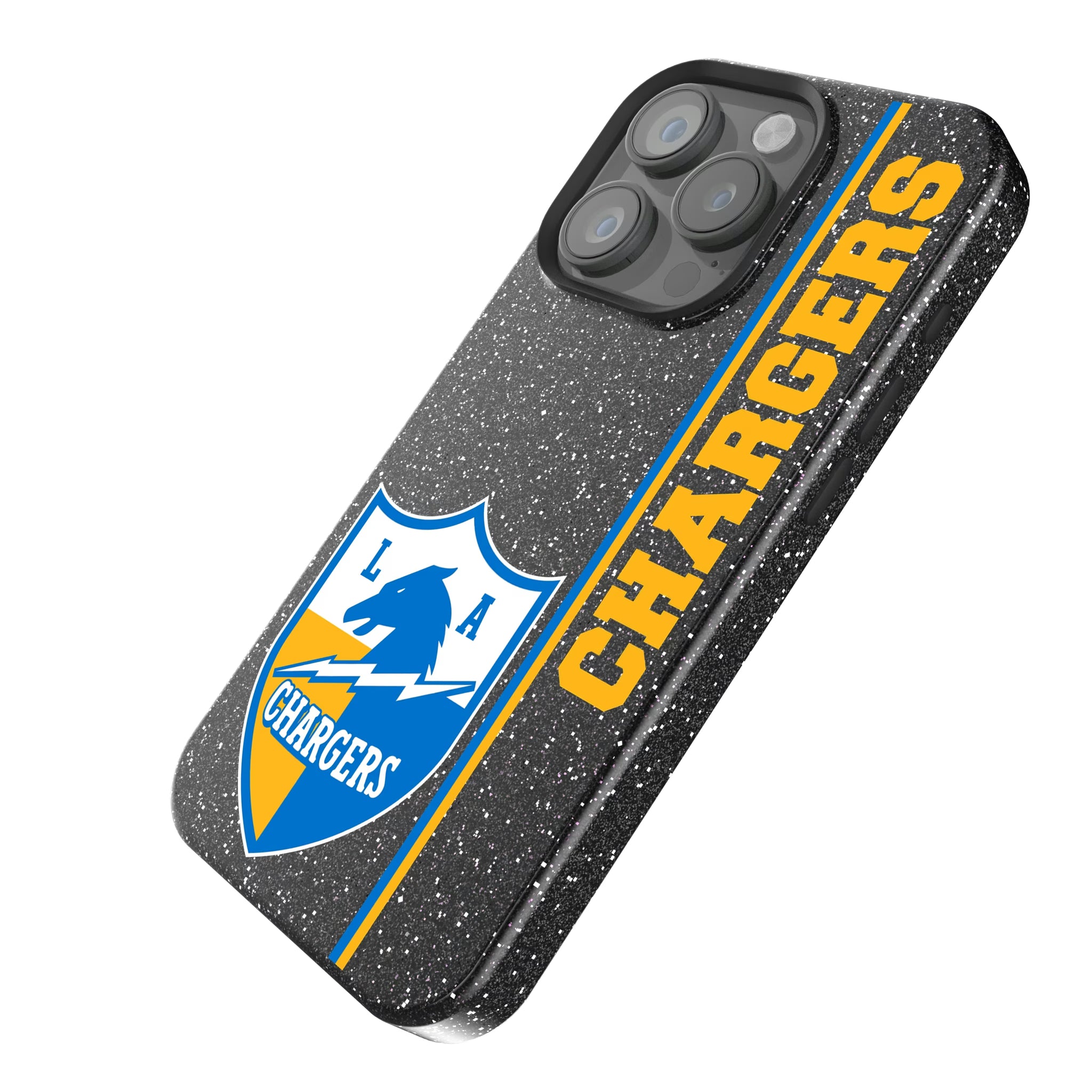 Los Angeles Chargers Historic Collection Sidebar iPhone Bling Phone Case for Apple iPhone - Isometric View