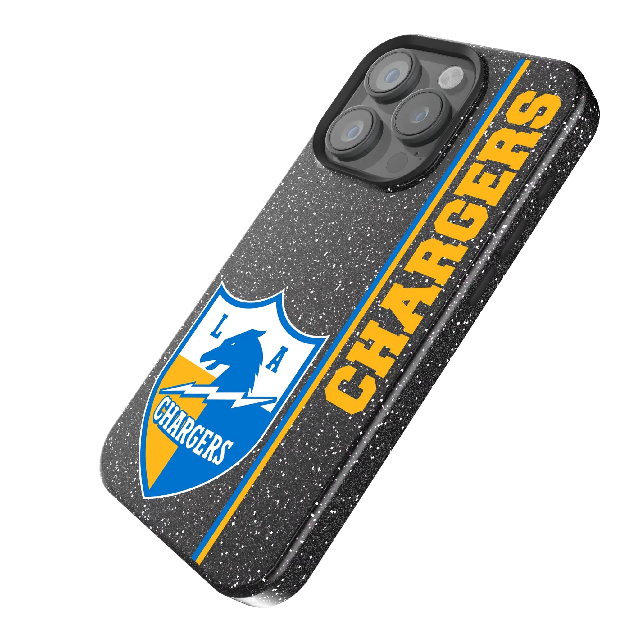 Los Angeles Chargers Historic Collection Sidebar iPhone Bling Phone Case for Apple iPhone - Isometric View