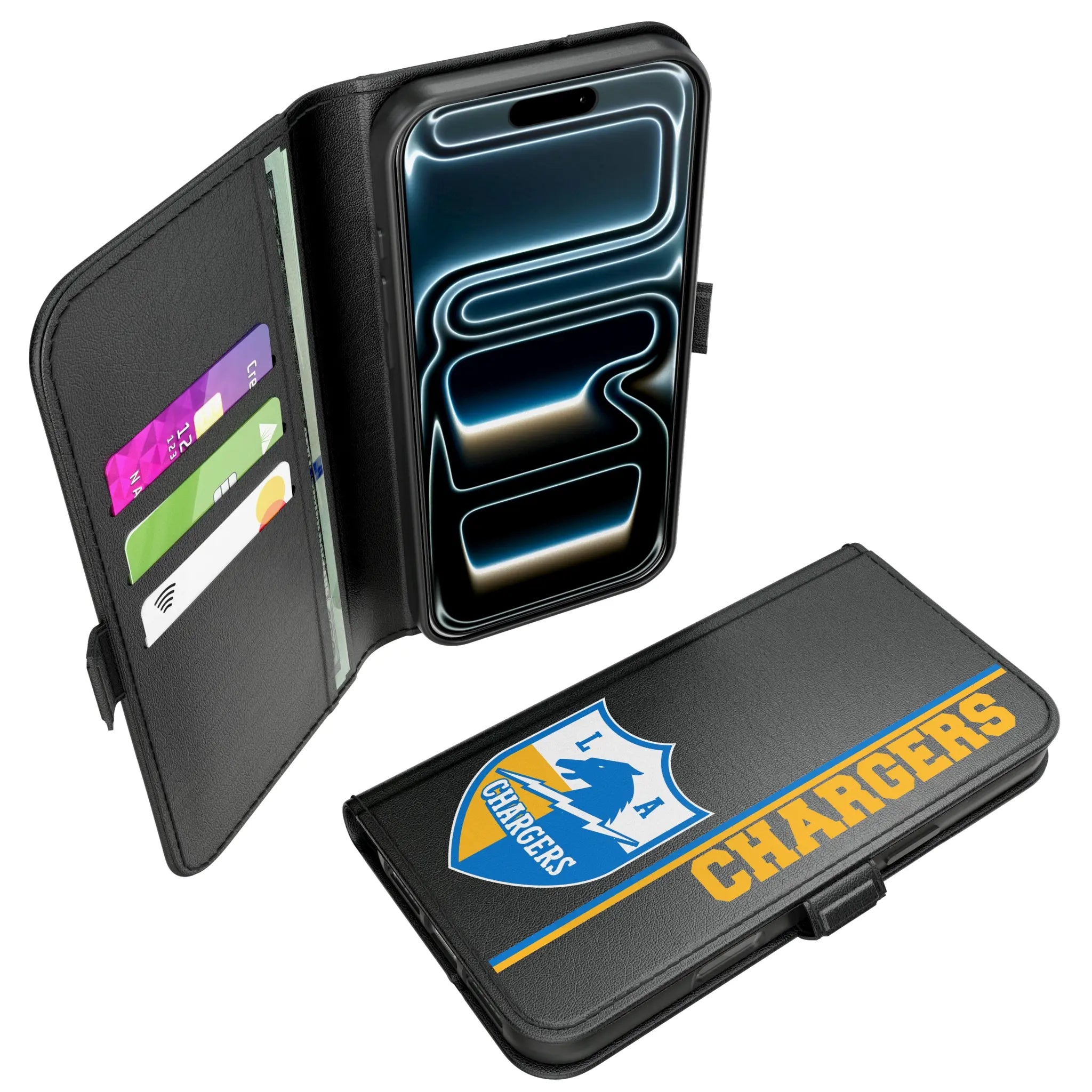 Los Angeles Chargers Historic Collection Sidebar iPhone Folio Phone Case for Apple iPhone#Device_iPhone 17 Pro Max