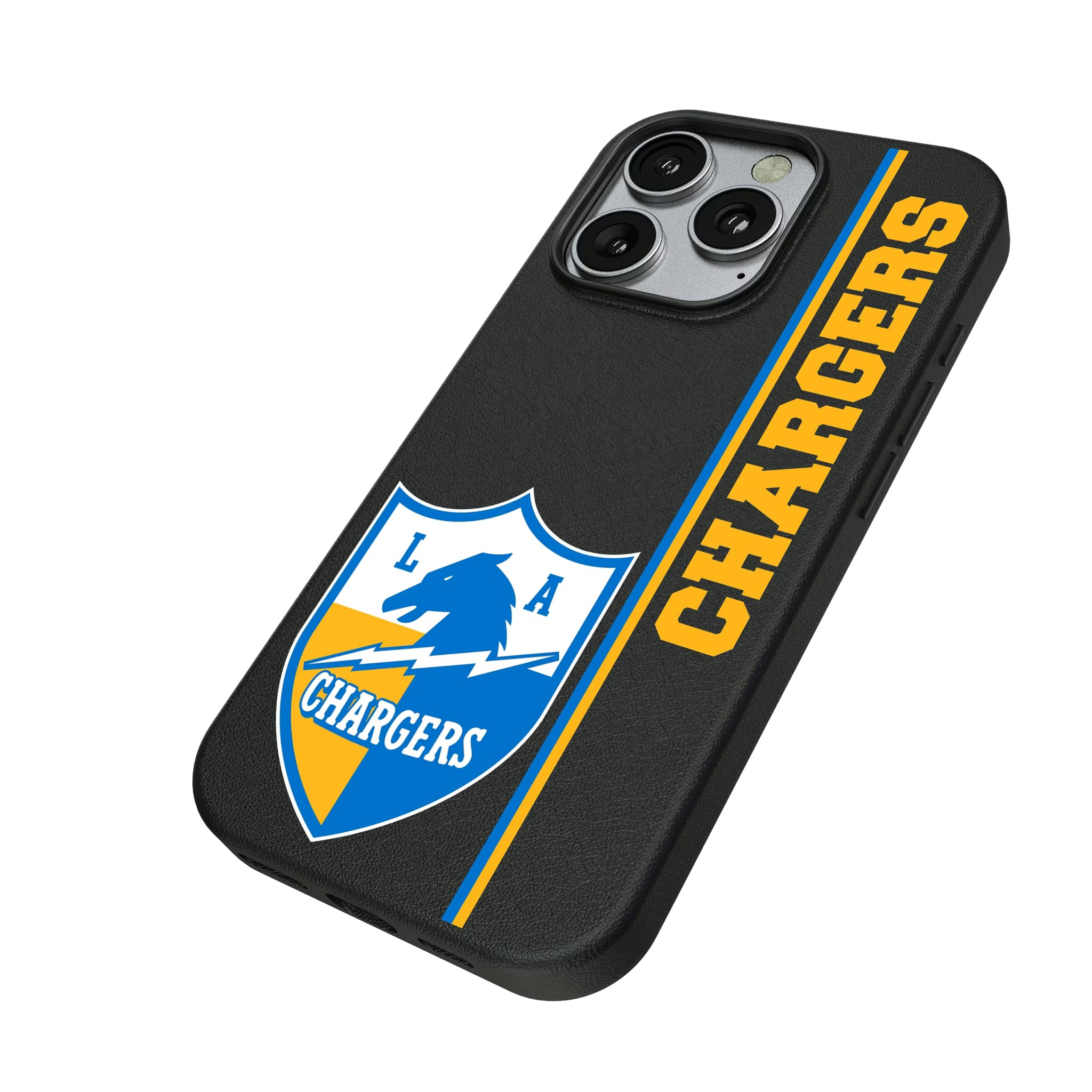 Los Angeles Chargers Historic Collection Sidebar iPhone MagSafe Compatible Phone Case for Apple iPhone - Isometric View