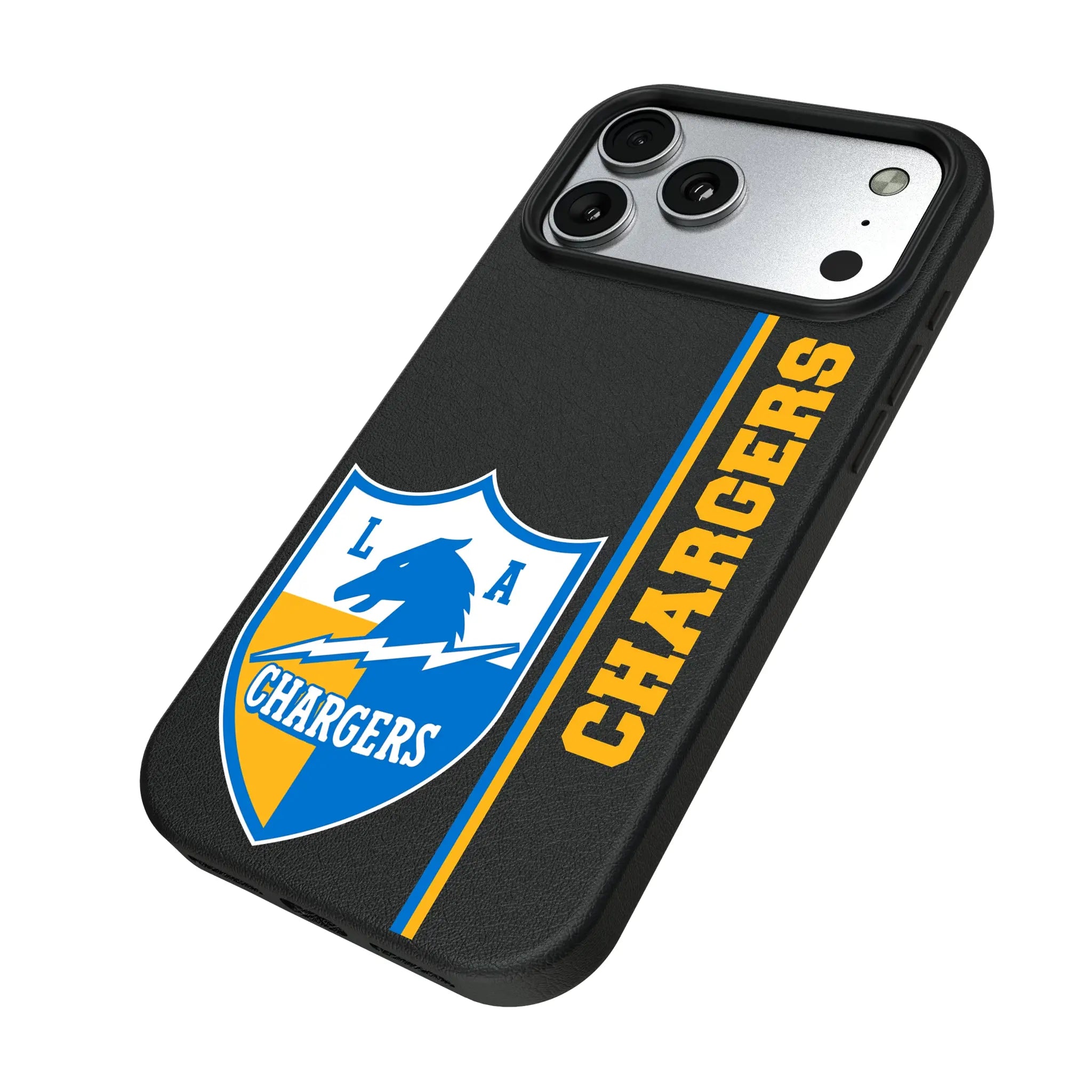 Los Angeles Chargers Historic Collection Sidebar iPhone MagSafe Compatible Phone Case for Apple iPhone - Isometric View#Device_iPhone 17 Pro Max