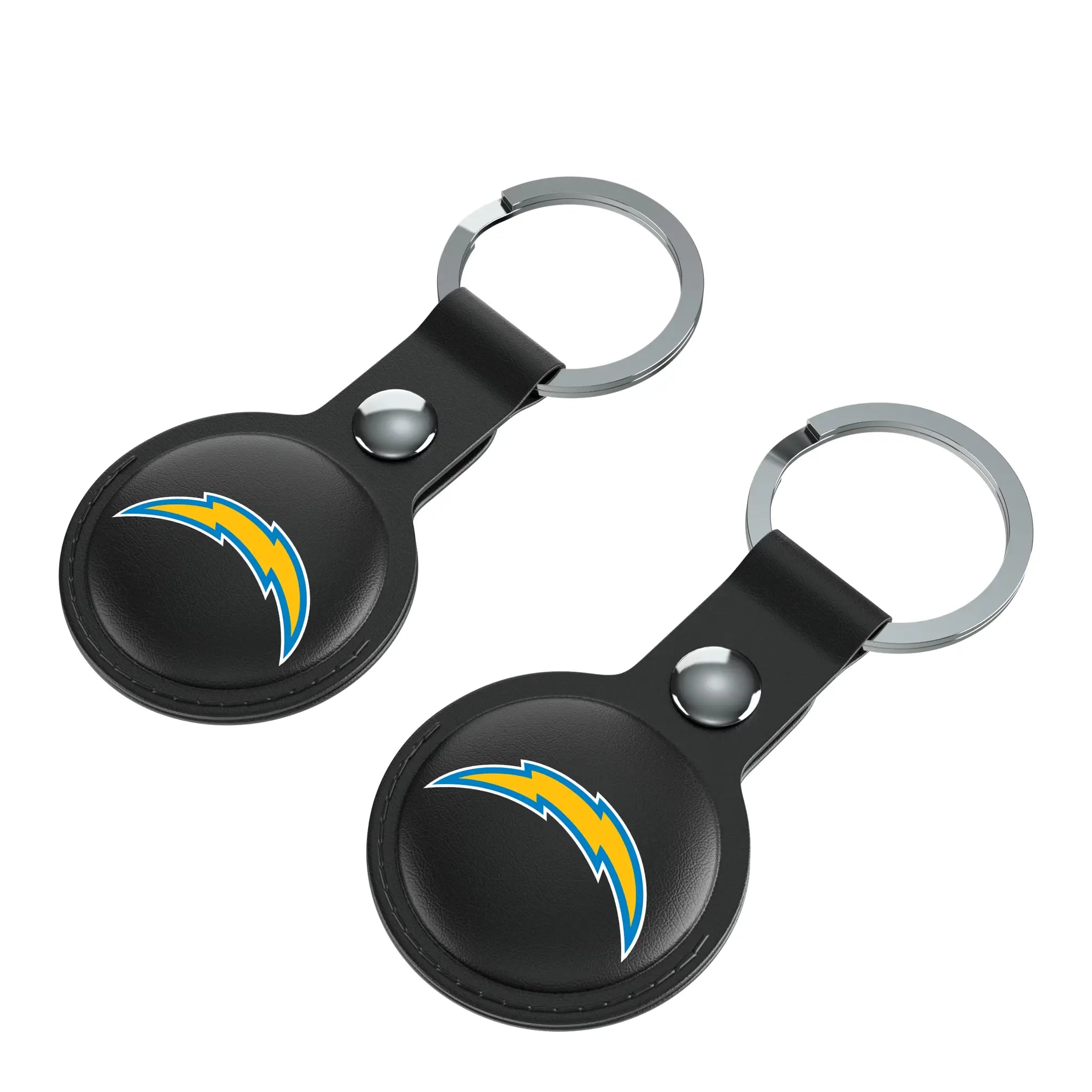 Los Angeles Chargers Insignia AirTag Black Airtag Holder 2-Pack - Isometric View