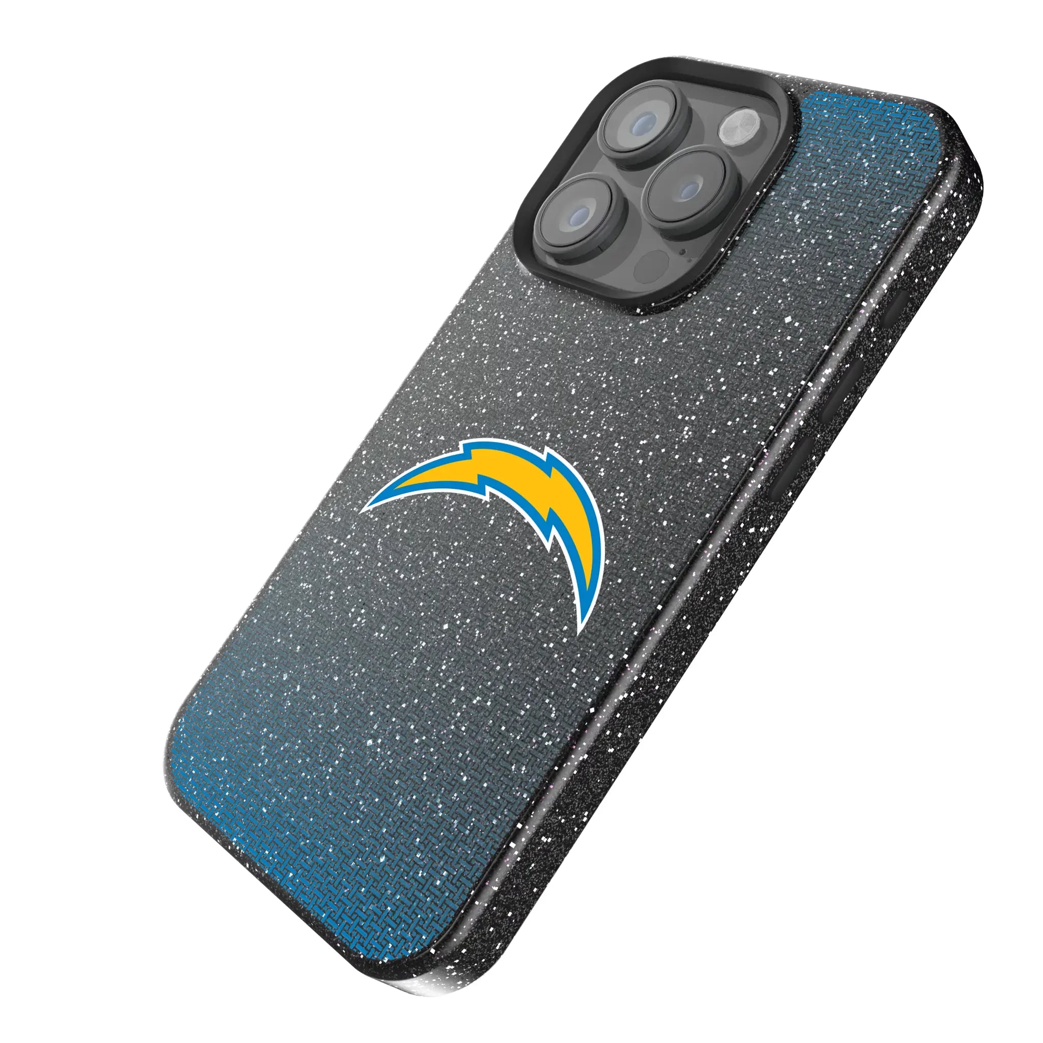 Los Angeles Chargers Linen iPhone Bling Phone Case for Apple iPhone - Isometric View