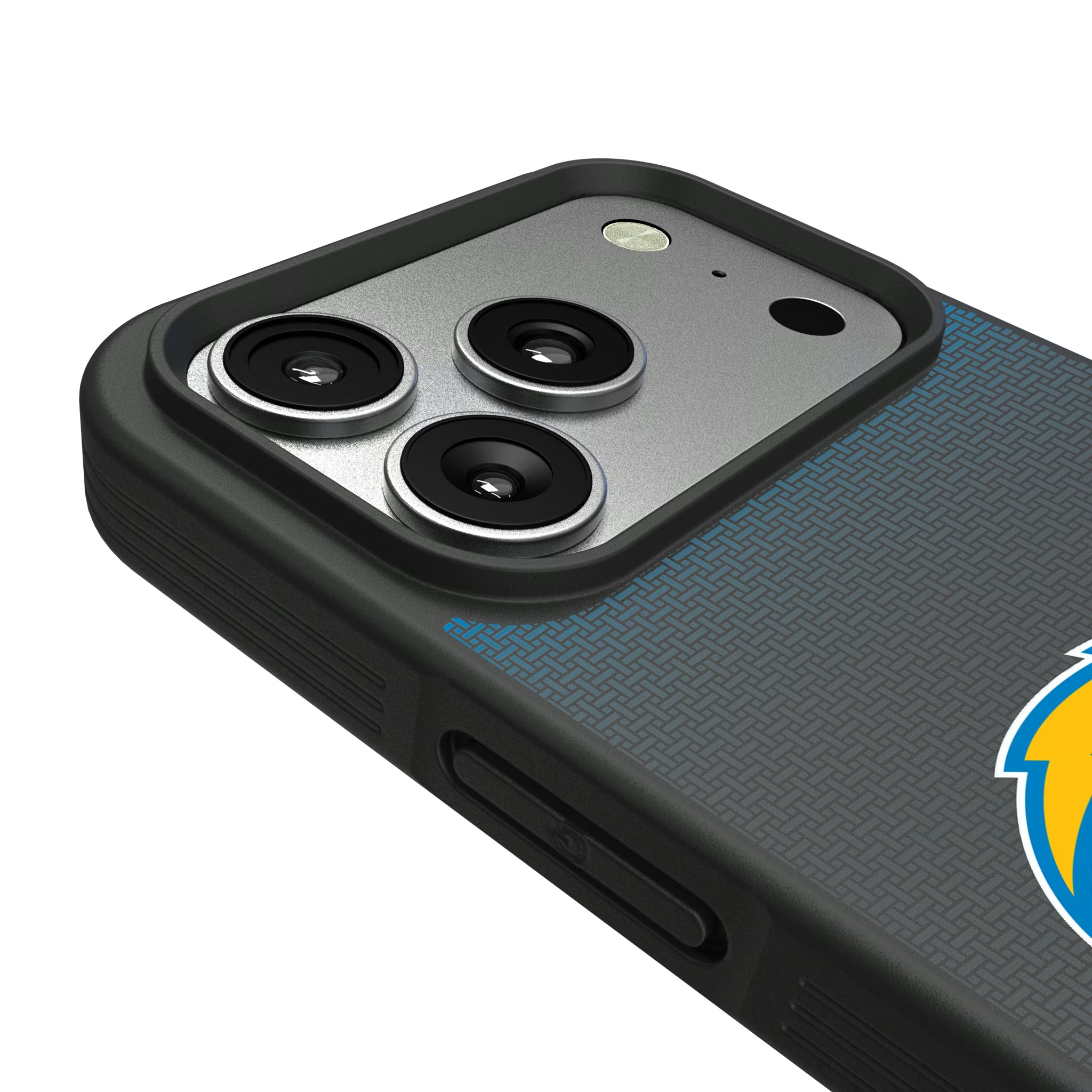 Los Angeles Chargers Linen iPhone Bump Phone Case for Apple iPhone - Detail#Device_iPhone 17 Pro