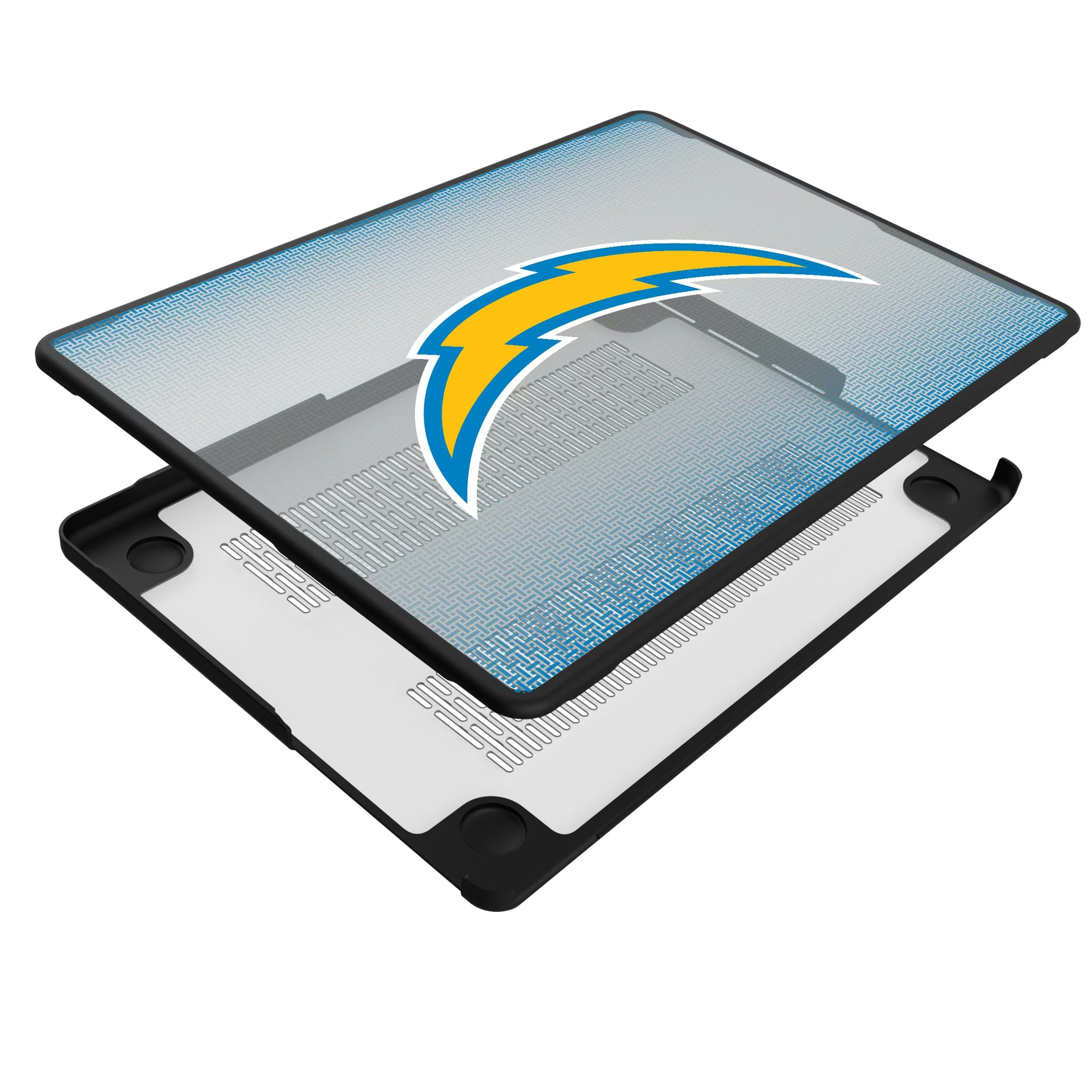 Los Angeles Chargers Linen MacBook Laptop Case for Apple MacBook - Isometric View#Device_MacBook Pro (14-inch, 2021) / MacBook Pro (14-inch, 2023) / MacBook Pro (14-inch, 2024)