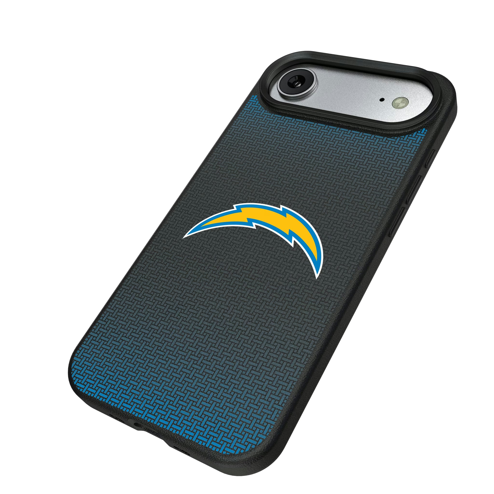Los Angeles Chargers Linen iPhone MagSafe Compatible Phone Case for Apple iPhone - Isometric View#Device_iPhone Air