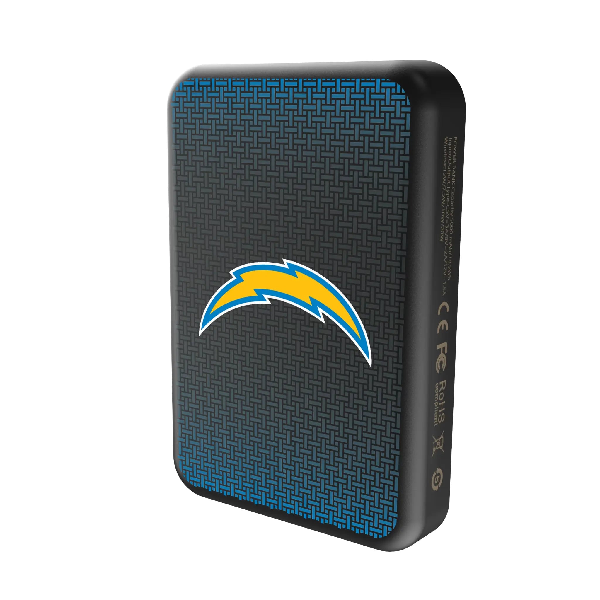 Los Angeles Chargers Linen Wireless Mag Power Bank