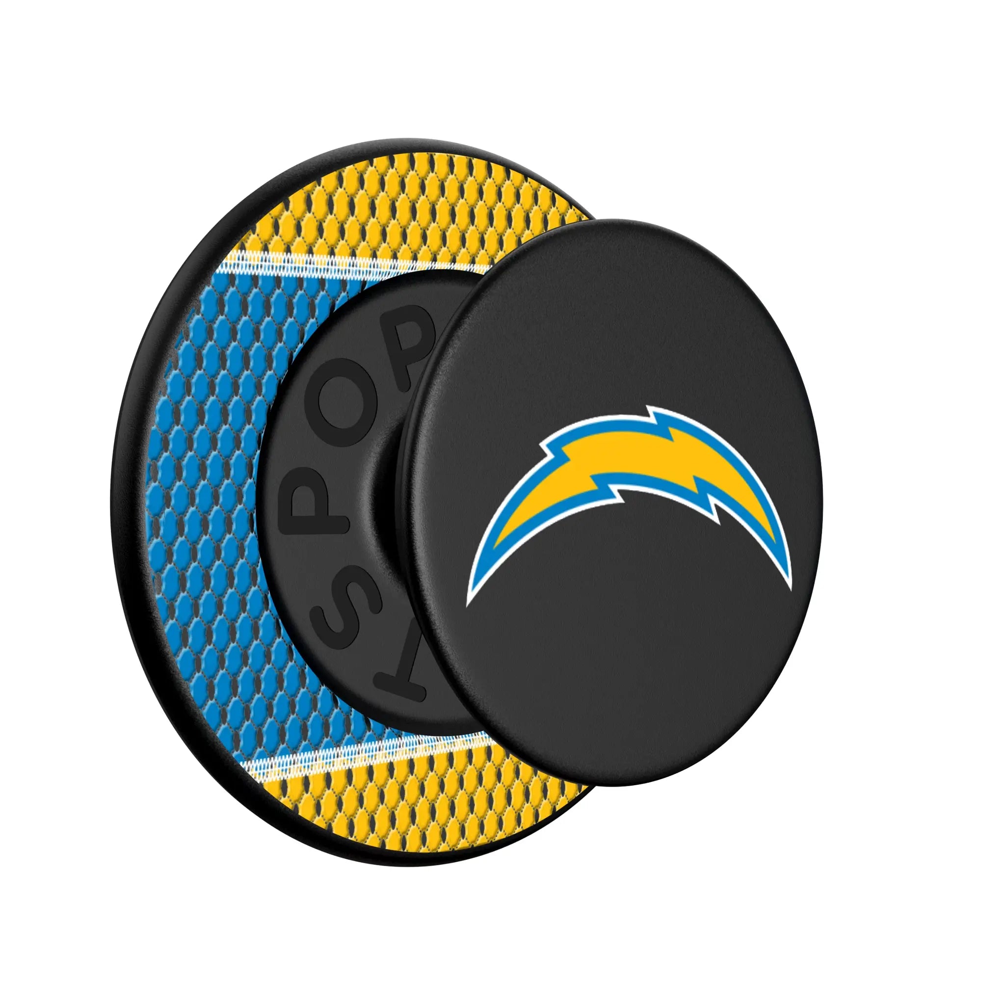 Los Angeles Chargers Mesh Popsockets Round Magnetic - Isometric View