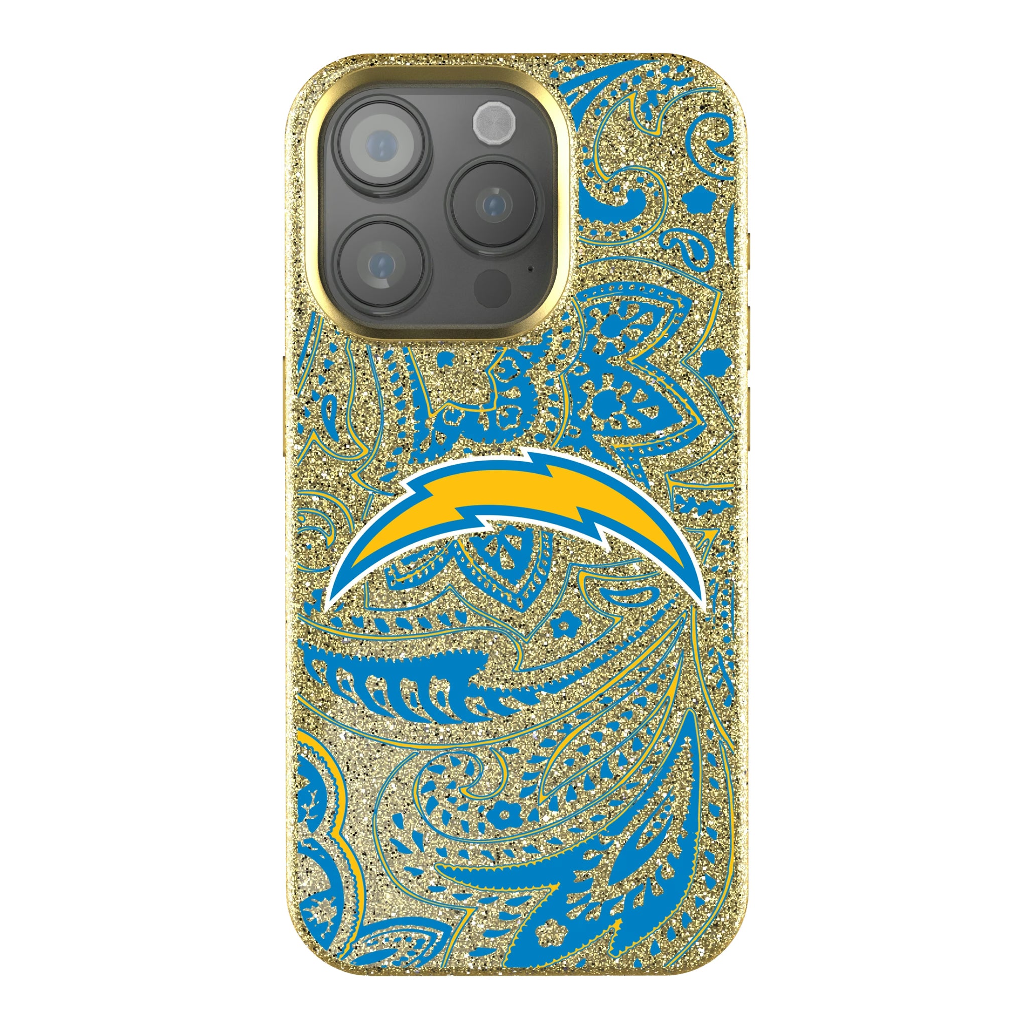 Los Angeles Chargers Paisley iPhone Bling Phone Case for Apple iPhone