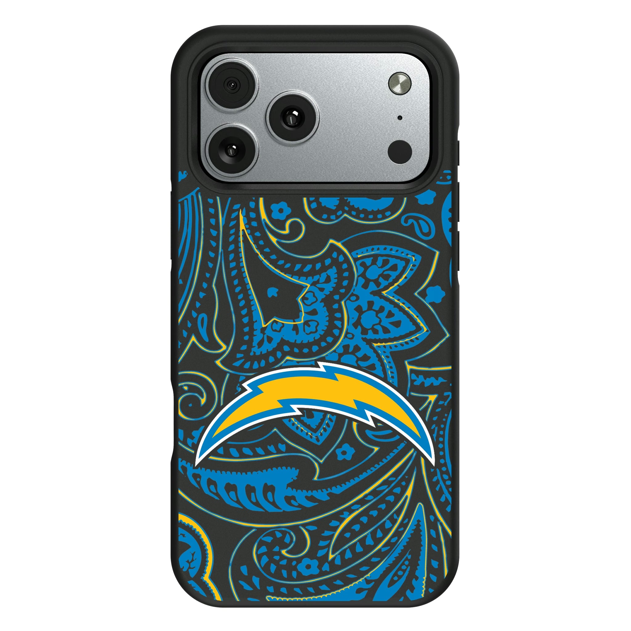 Los Angeles Chargers Paisley iPhone Bump Phone Case for Apple iPhone#Device_iPhone 17 Pro Max