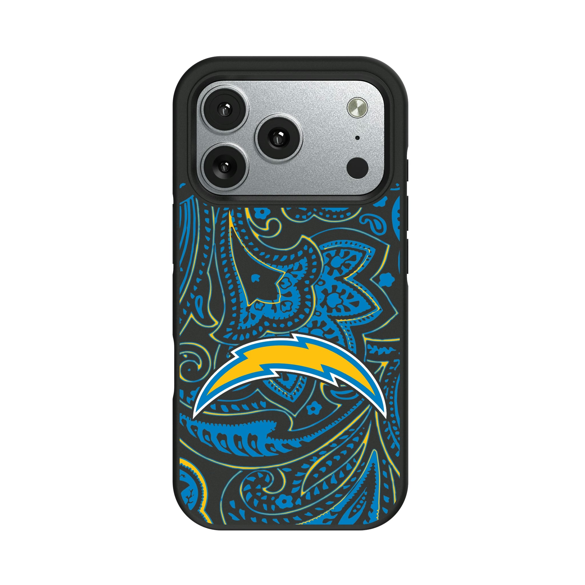 Los Angeles Chargers Paisley iPhone Bump Phone Case for Apple iPhone#Device_iPhone 17 Pro