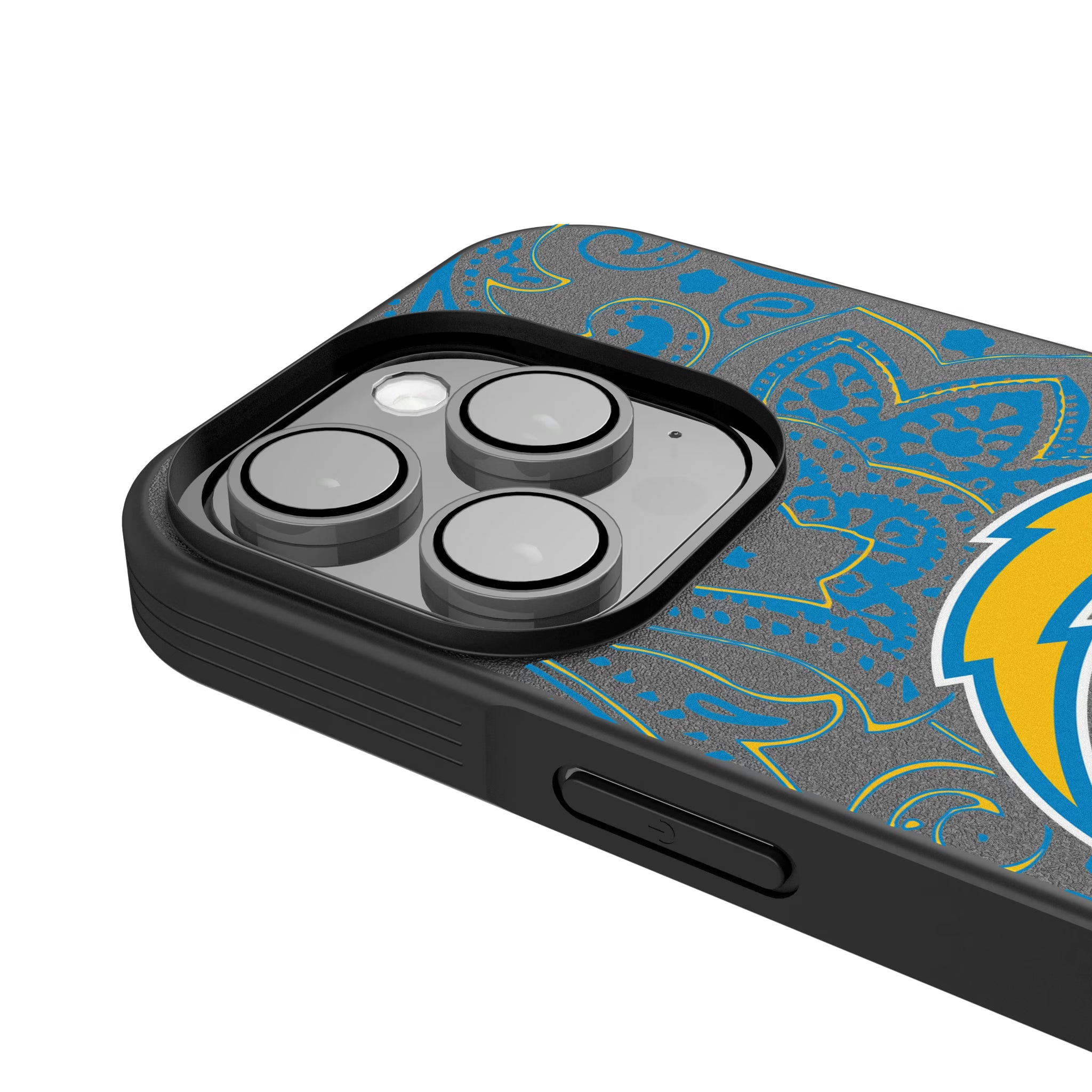 Los Angeles Chargers Paisley iPhone Bump Phone Case for Apple iPhone - Detail