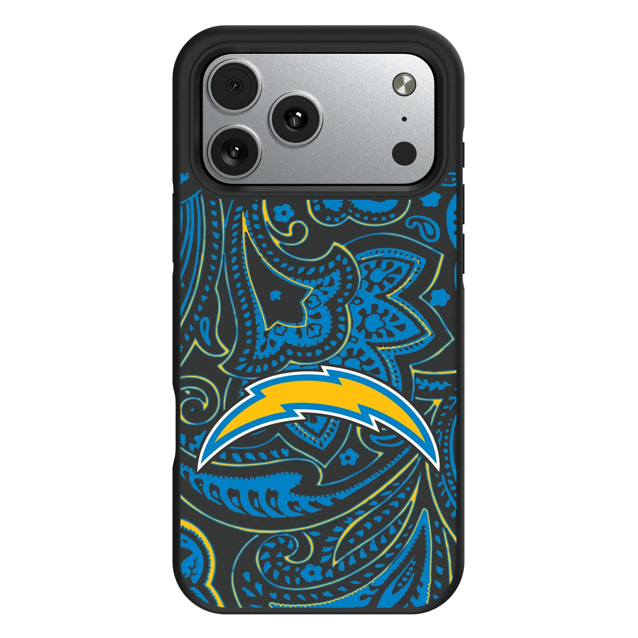 Los Angeles Chargers Paisley iPhone Bump Phone Case for Apple iPhone#Device_iPhone 17 Pro Max