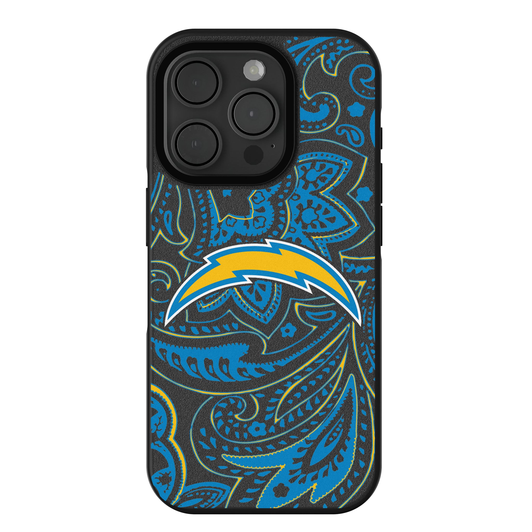 Los Angeles Chargers Paisley iPhone Bump Phone Case for Apple iPhone