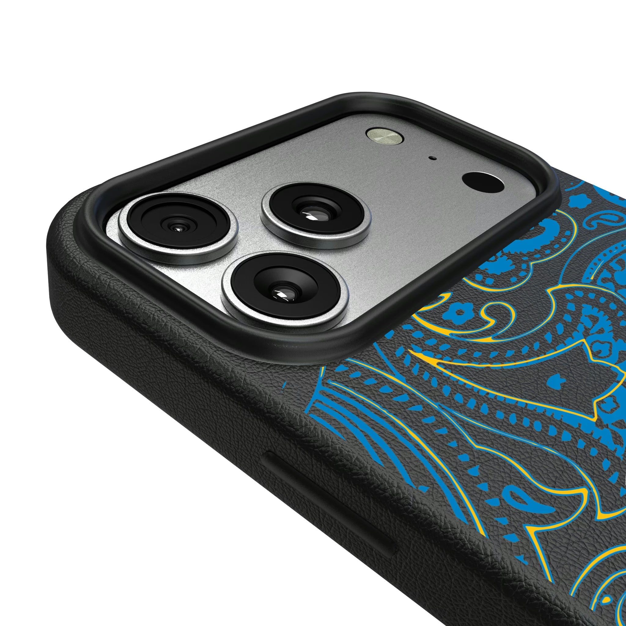 Los Angeles Chargers Paisley iPhone MagSafe Compatible Phone Case for Apple iPhone - Detail#Device_iPhone 17 Pro Max