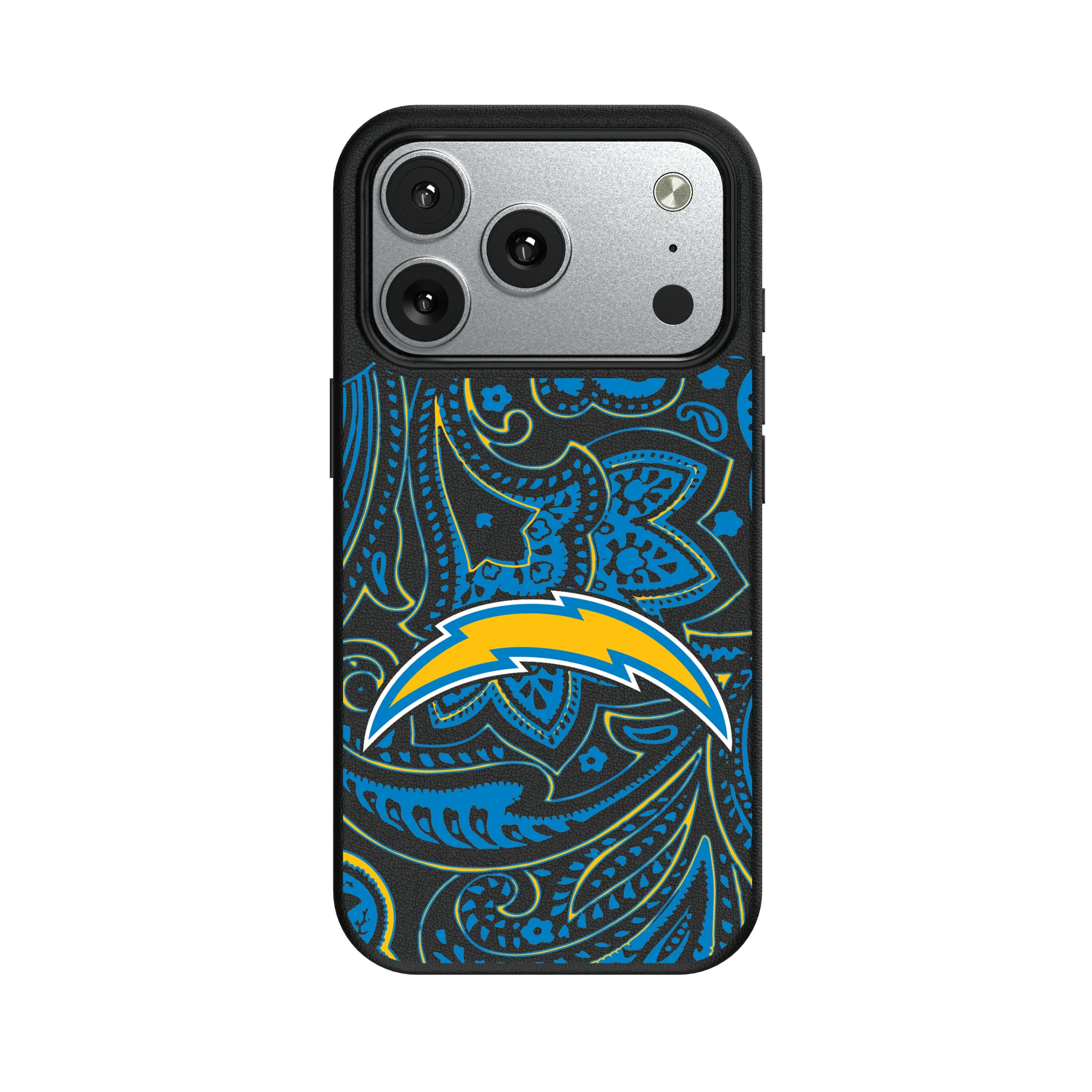Los Angeles Chargers Paisley iPhone MagSafe Compatible Phone Case for Apple iPhone#Device_iPhone 17 Pro
